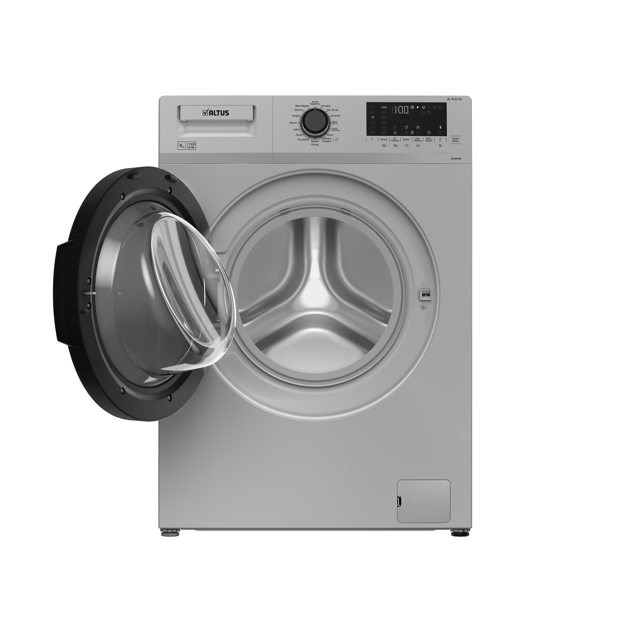 Altus 9 Kg 1200 Devir Gri Çamaşır Makinesi