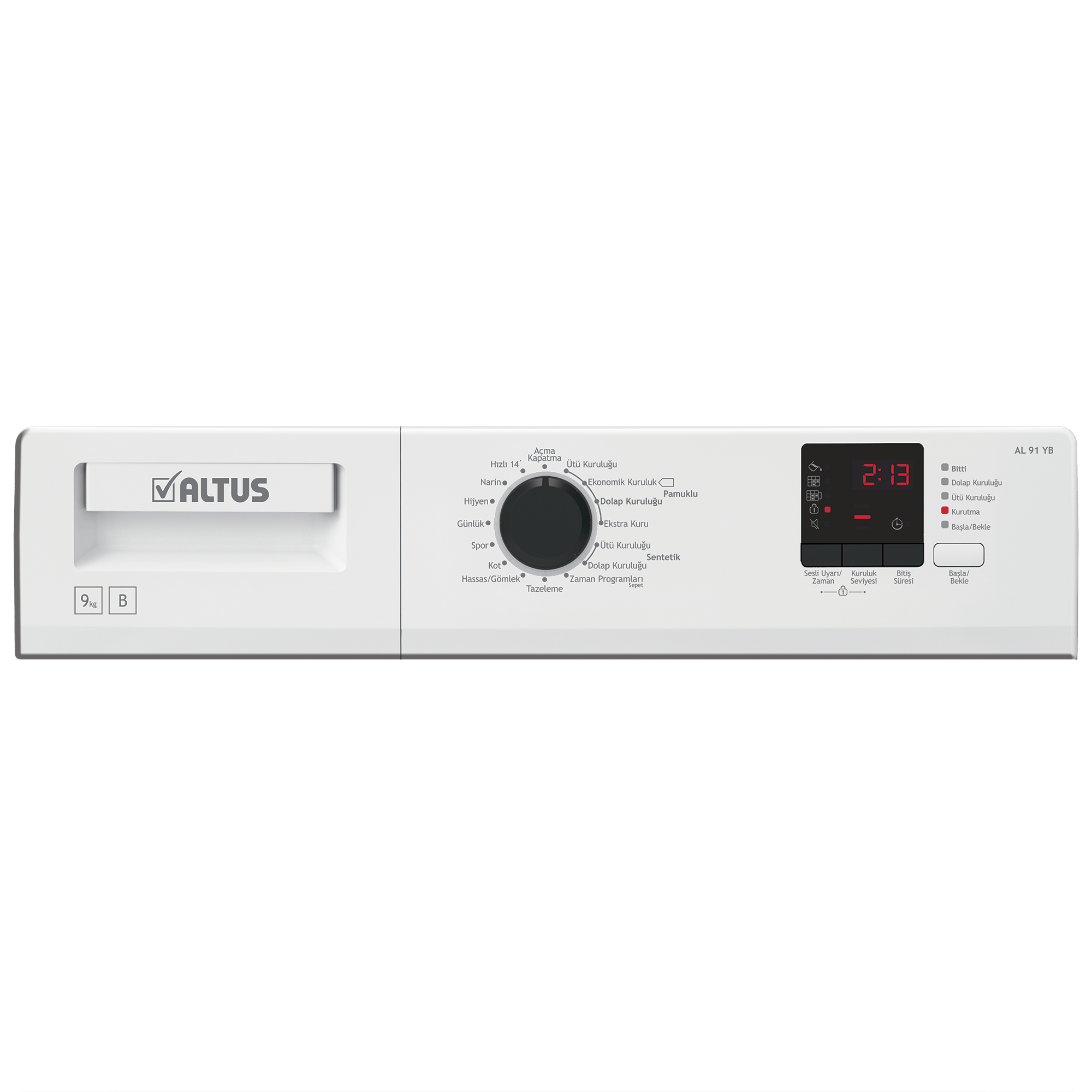 Altus 9 Kg Yoğuşmalı Kurutma MakinesiALTUS AL 91 YB 9 Kg Yoğuşturmalı Kurutma MakinesiYoğuşturmalıALTUSAL 91 YB ALTUS