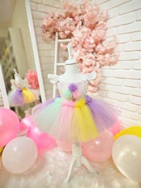 İce Cream Beyaz Romper Kız Bebek Elbise,Doğum günü elbise,fotoğraf çekim elbise,0-3 Yaş Uygun