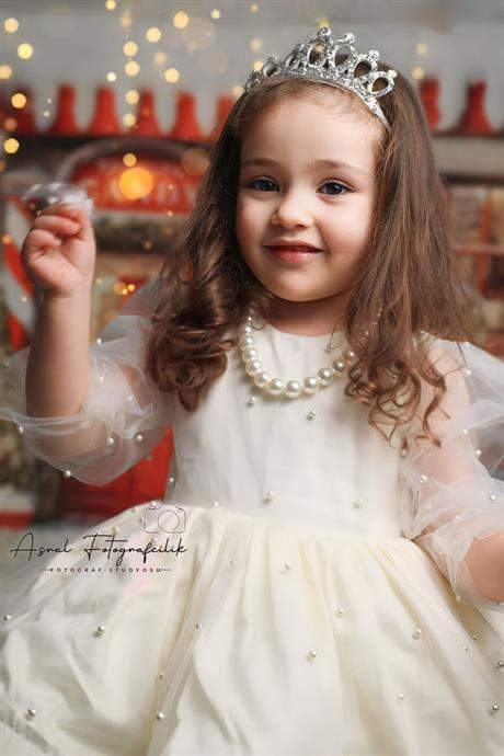 İnci Lady Vintage Kız Bebek Elbisesi,Doğum günü,fotoğraf çekim elbise,0-12 Yaş Uygun