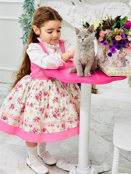 Pembe Düğmeli Vintage Kız Bebek Elbisesi,Doğum günü,fotoğraf çekim elbise,0-12 Yaş Uygun