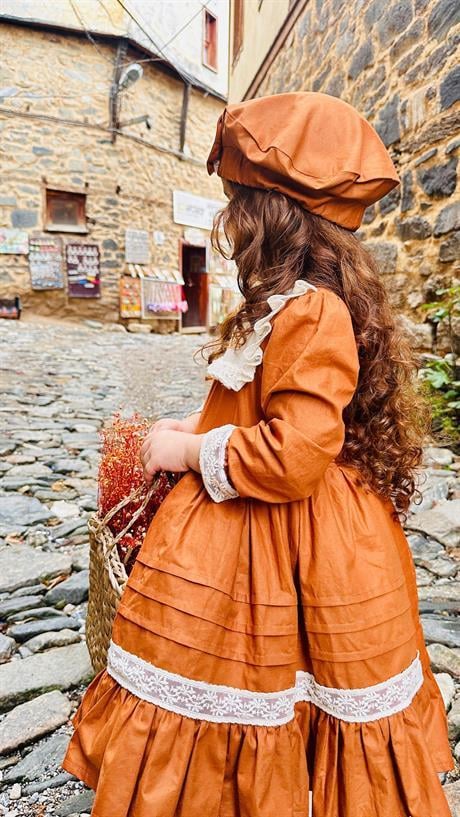 Taba Vintage Kız Bebek Elbisesi,Doğum günü,fotoğraf çekim elbise,0-12 Yaş Uygun
