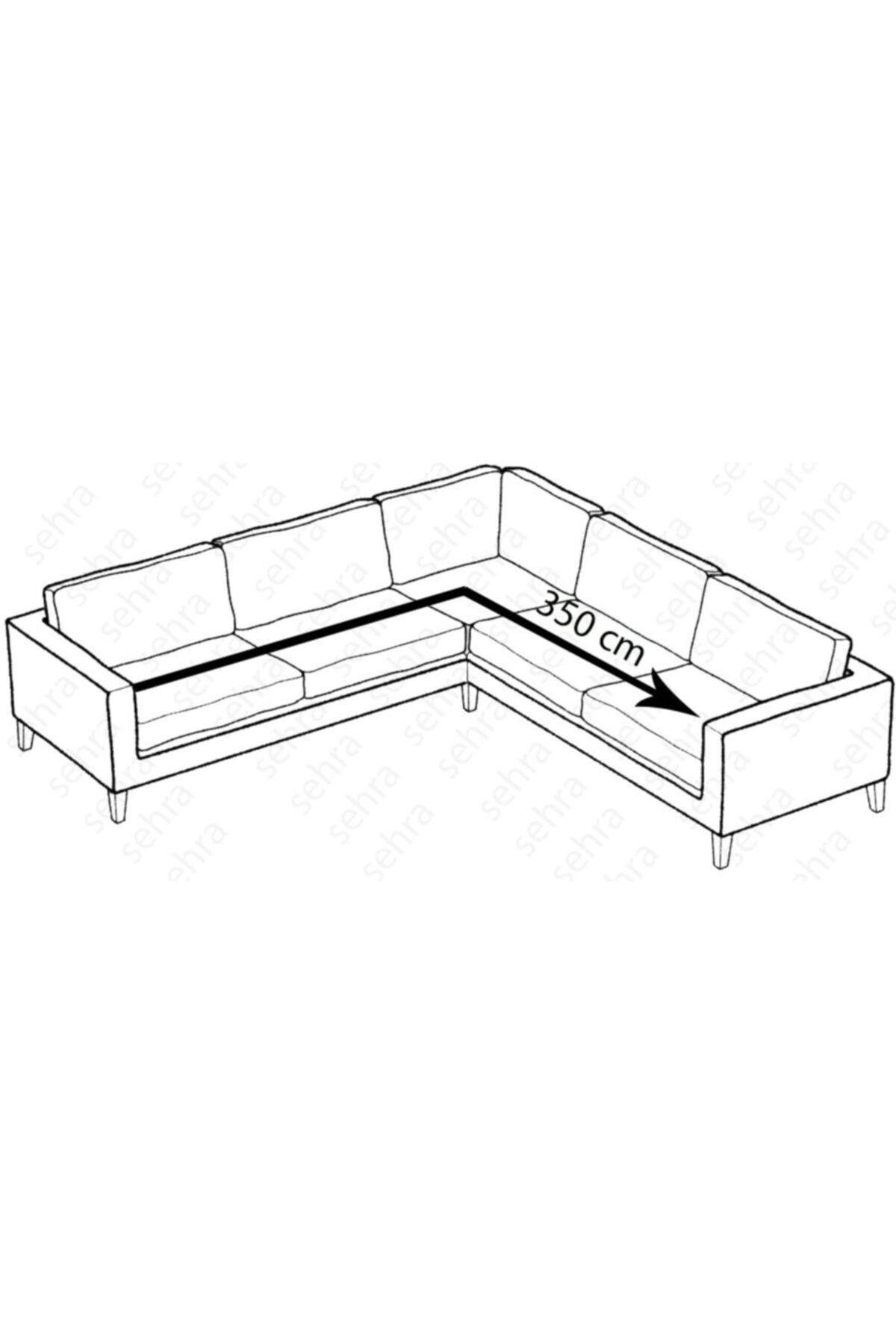 Bej Bürümcük L Köşe Koltuk Örtüsü Eteksiz Boydan Bürümcük Lastıkli Standart 1 Adet