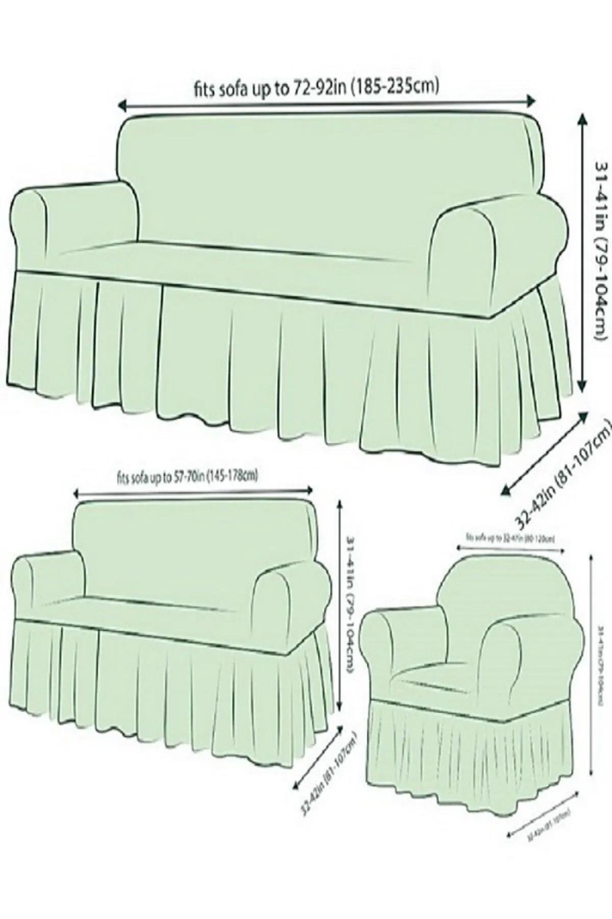 Bürümcük Koltuk Kanepe ,çekyat Örtüsü ,strech Pamuklu , Boydan Bürümcük 3+3+1+1