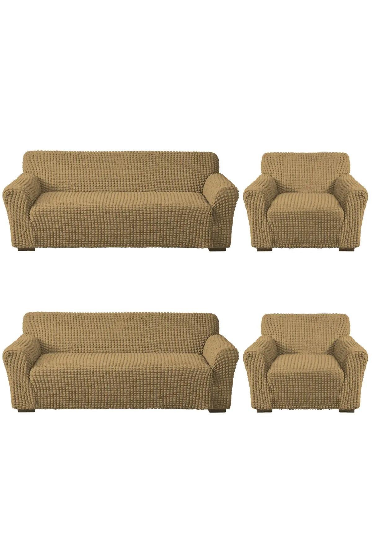 Bürümcük Koltuk Kanepe ,çekyat Örtüsü ,strech Pamuklu , Boydan Bürümcük 3+3+1+1