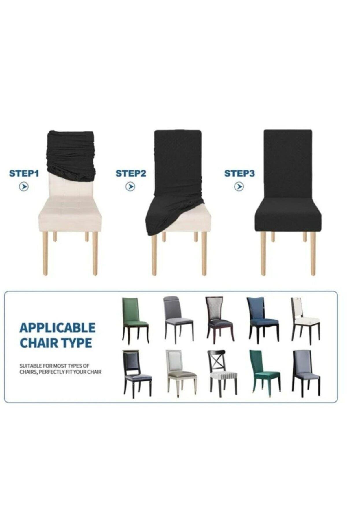 Ipek Kadife Sandalye Kılıfı,sandalye Örtüsü, Lastıkli, Standart 1 Adet