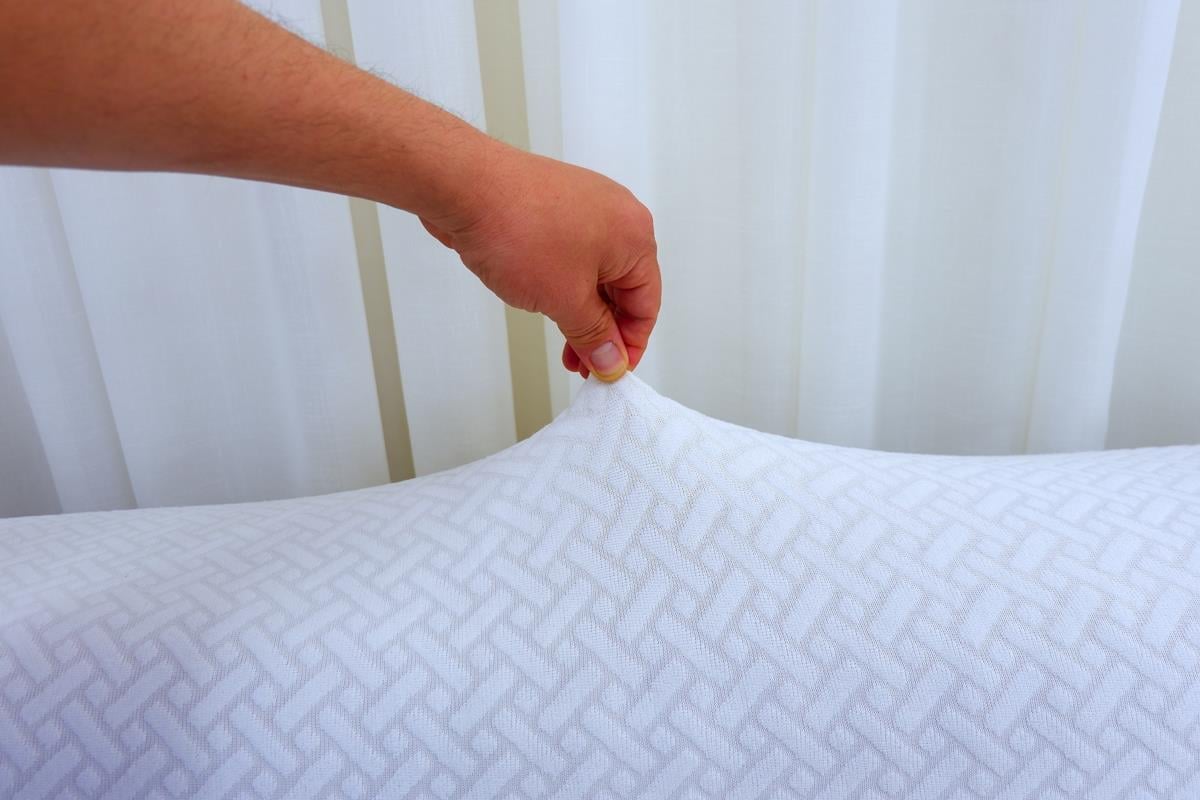 Jakarlı 3'lü Koltuk Örtüsü Hasır Desen - Beyaz