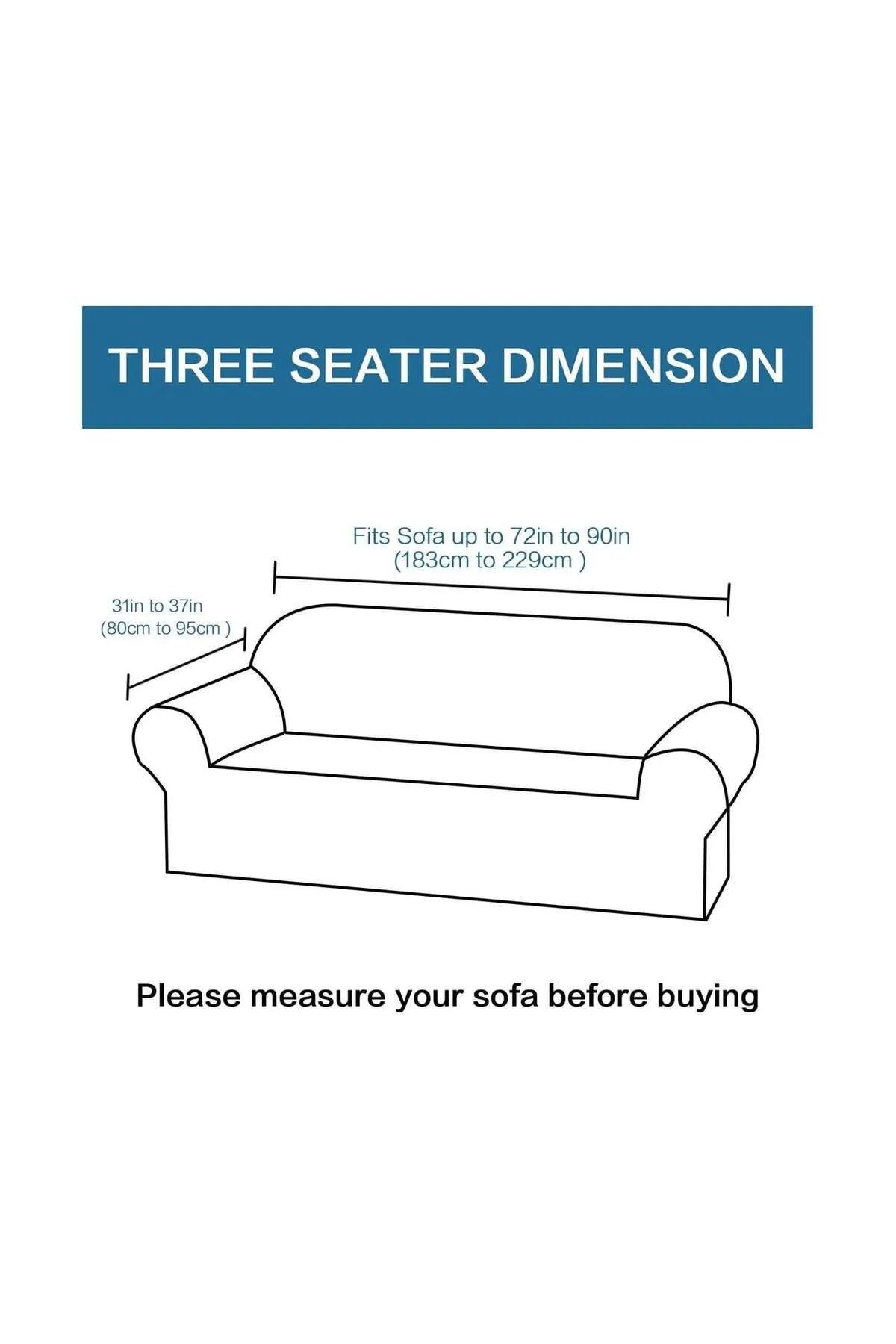 Jakarlı 3'lü Koltuk Örtüsü Sepet Desen - Gri