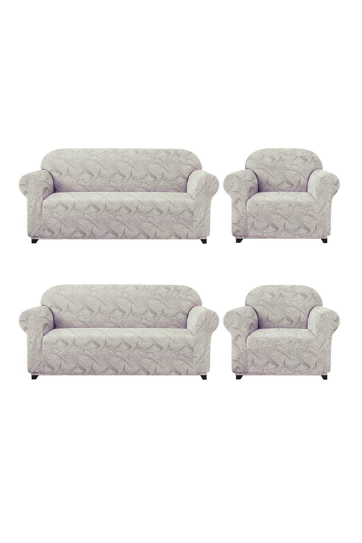 Jakarli Koltuk ,kanepe ,çekyat Örtüsü Sehra Desen Esnekli Eteksiz3+3+1+1takım için