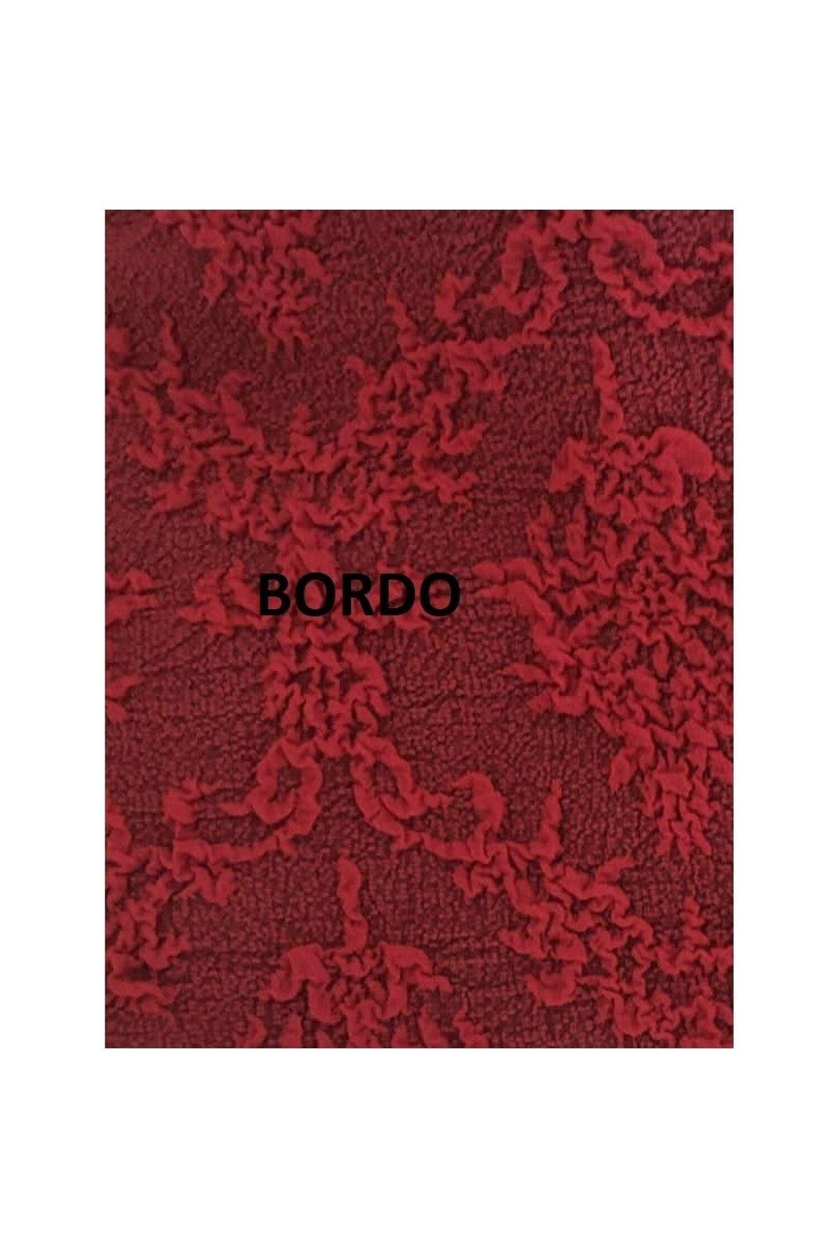 Jakarlı Koltuk Örtüsü Takımı 3+3+1+1 (bordo)