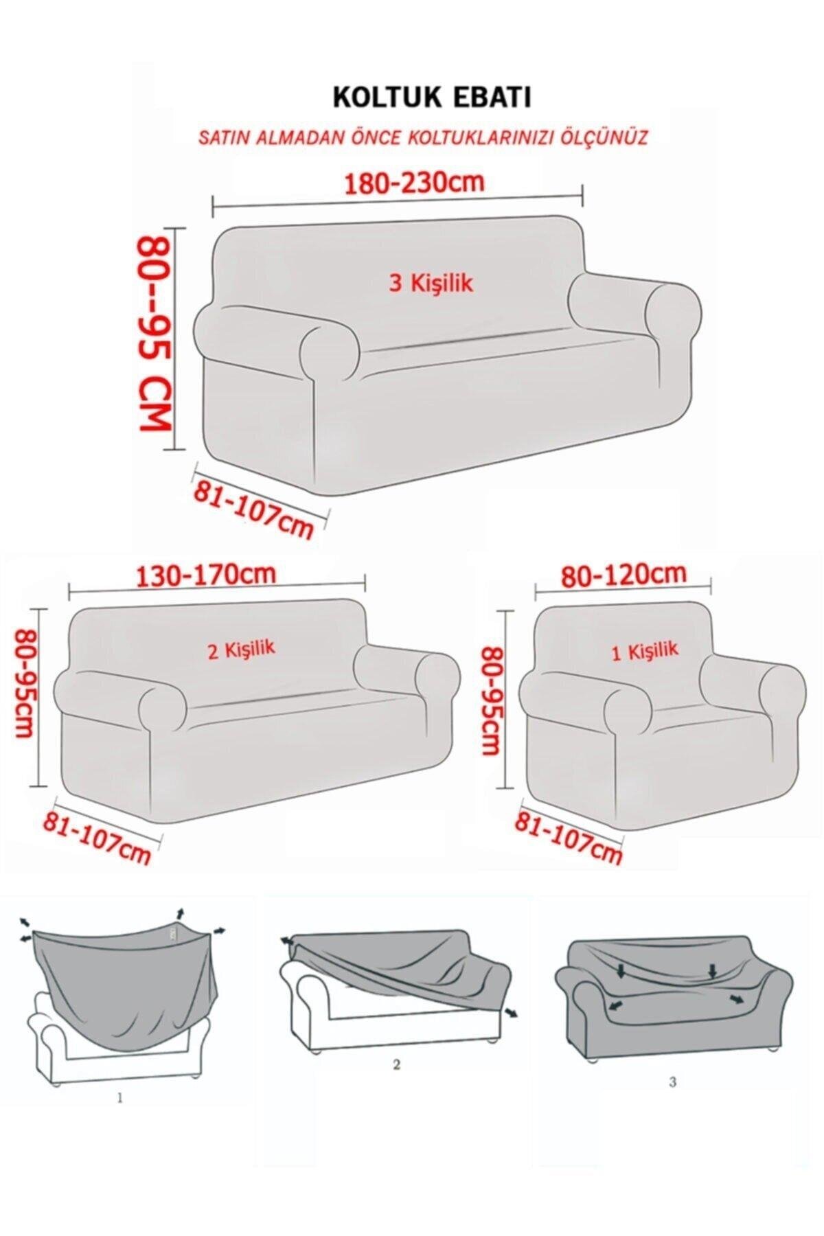 Jakarlı Koltuk Örtüsü Takımı 3+3+1+1 (bordo)