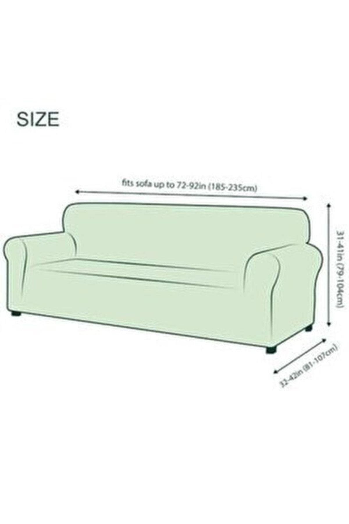 Jakarlı Koltuk Örtüsü Takımı 3+3+1+1 (gri)