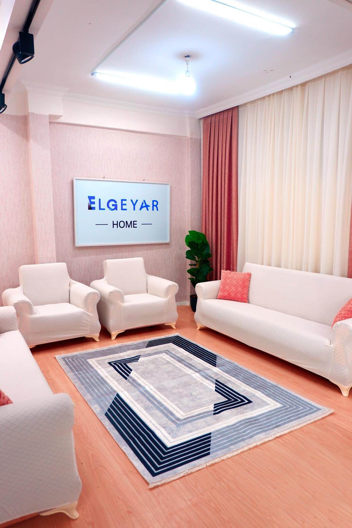 Jakarlı Koltuk Örtüsü Takımı Sepet Desen 3+3+1+1 - Krem