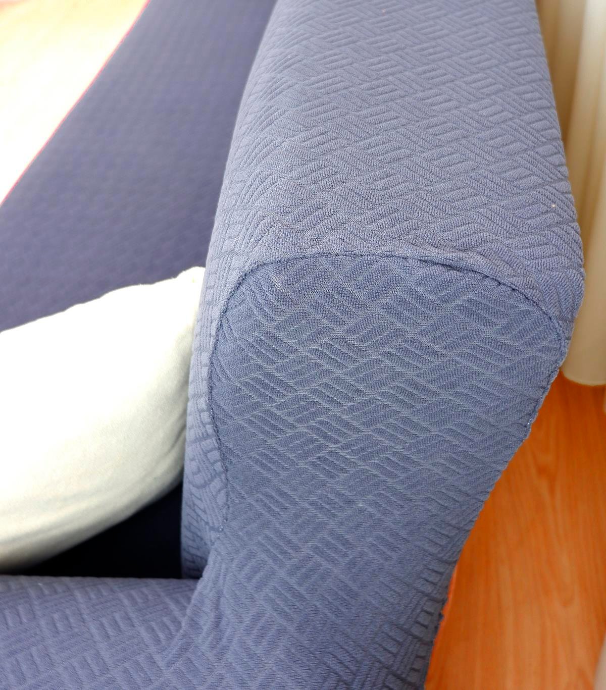 Jakarlı Koltuk Örtüsü Takımı Sepet Desen 3+3+1+1 - Antrasit