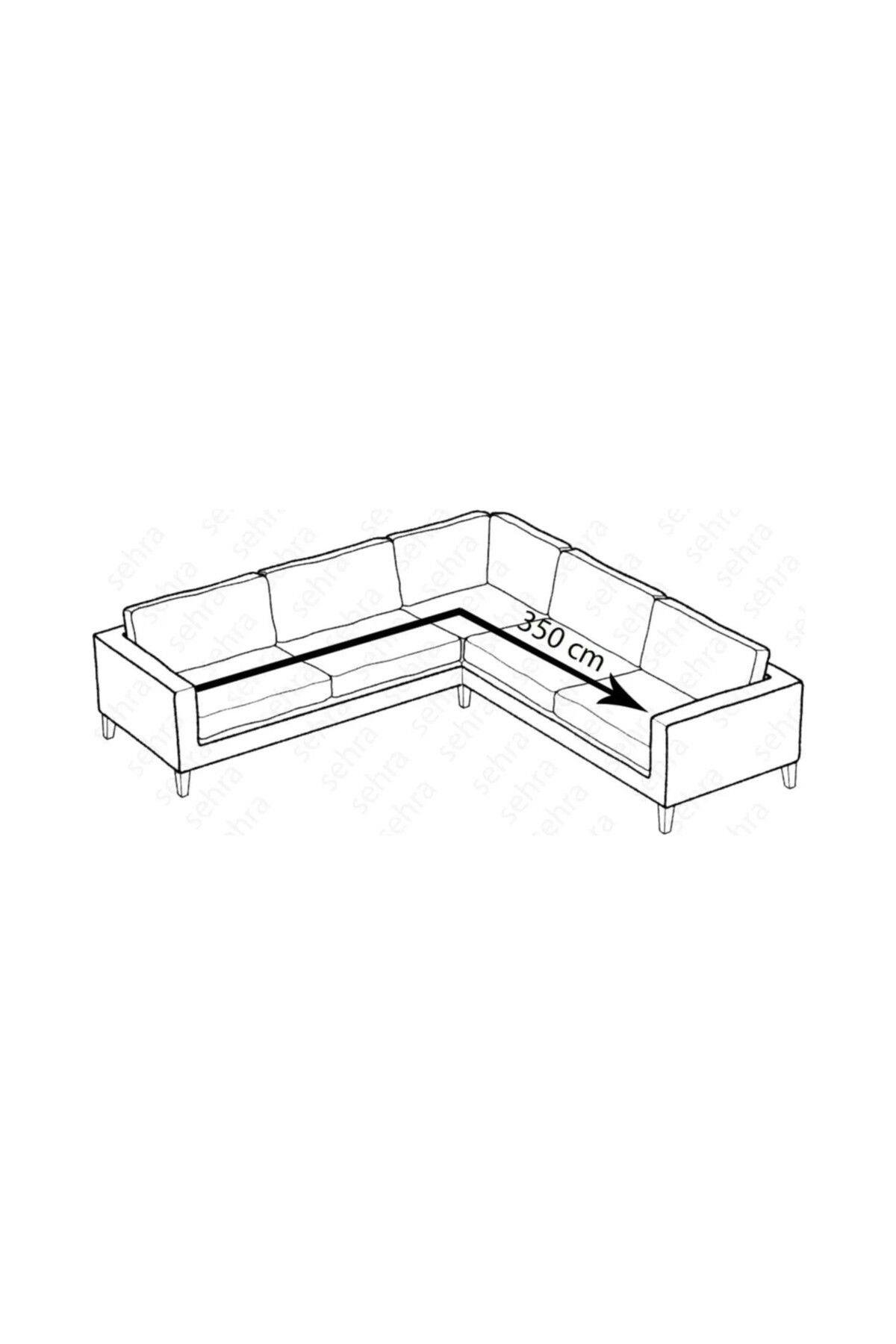 jakarli L köşe koltuk örtüsü ,koltuk kılıfı Şal desen (350cm)