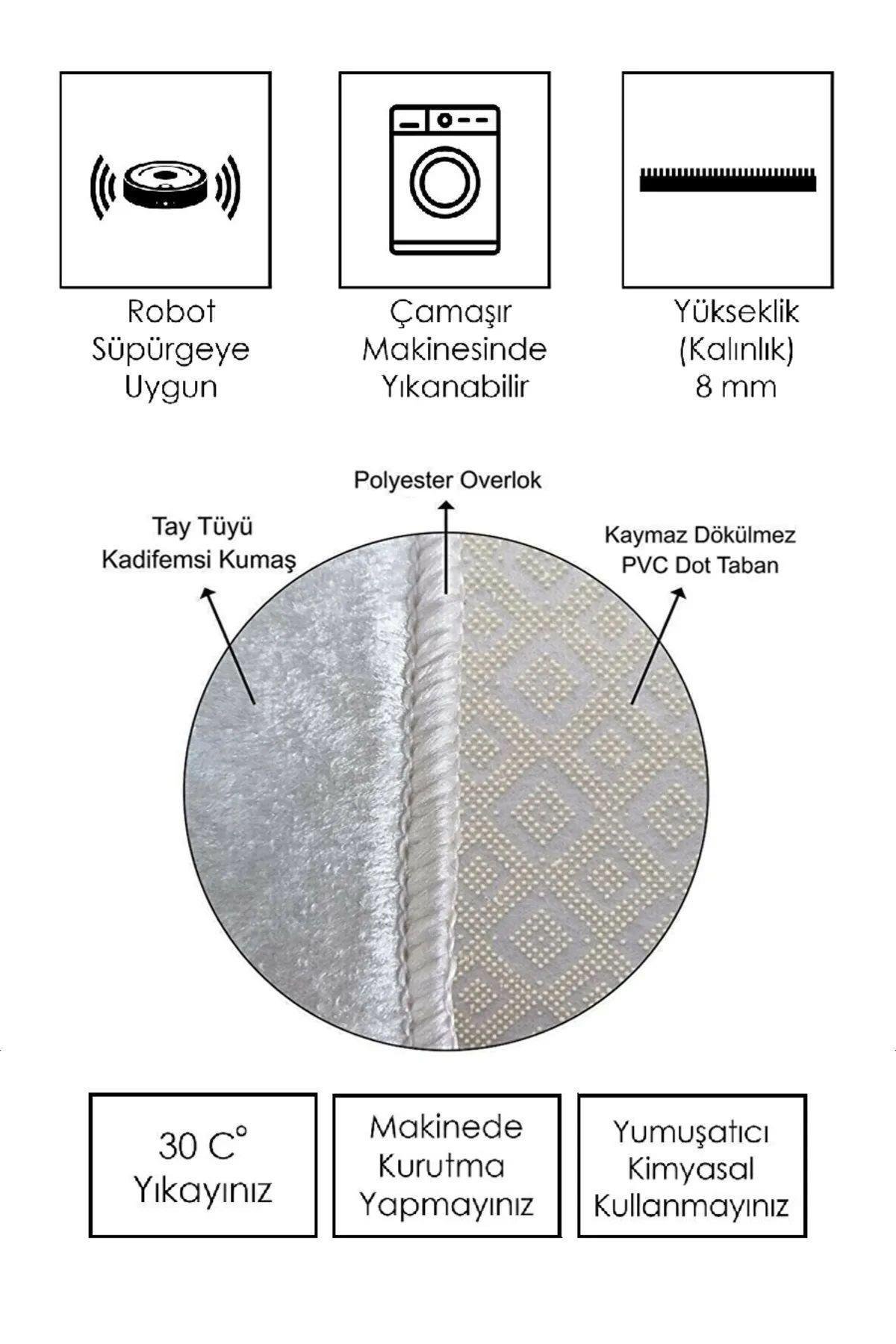 Kesme Halı Desenli Dijital Baskı Yıkanabilir Kaymaz Taban İnce Salon Mutfak Çocuk Halısı Yolluk