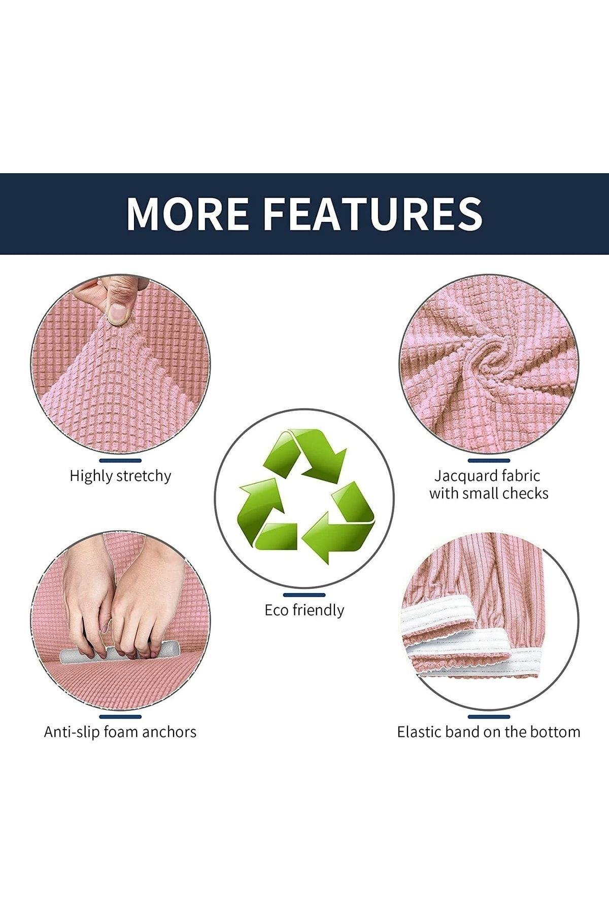 Likrali Koltuk, Kanepe, Çekyat Örtüsü 2 Kişilik Koltuk Örtüsü Lastikli, Pitikare Desen