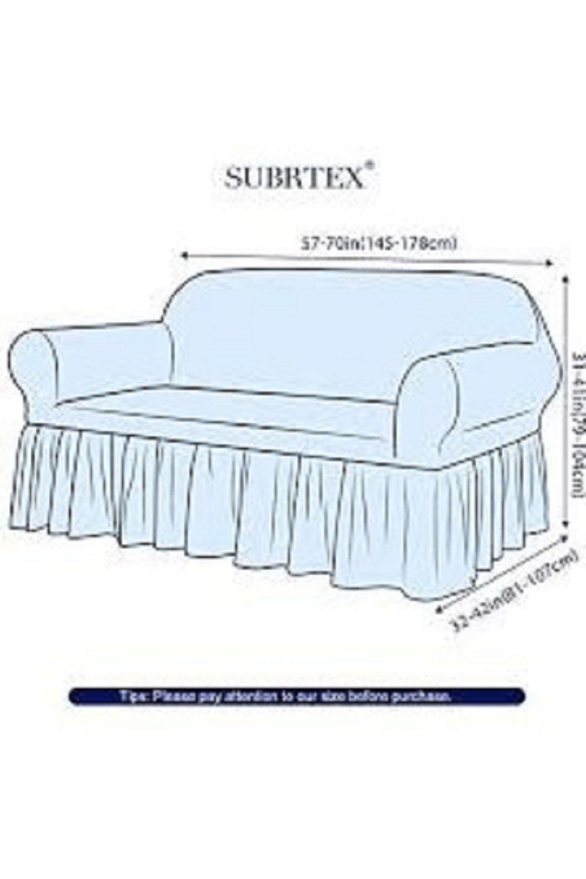 Likrali Koltuk, Kanepe, Çekyat Örtüsü 2 Kişilik Koltuk Örtüsü Lastikli, Pitikare Desen