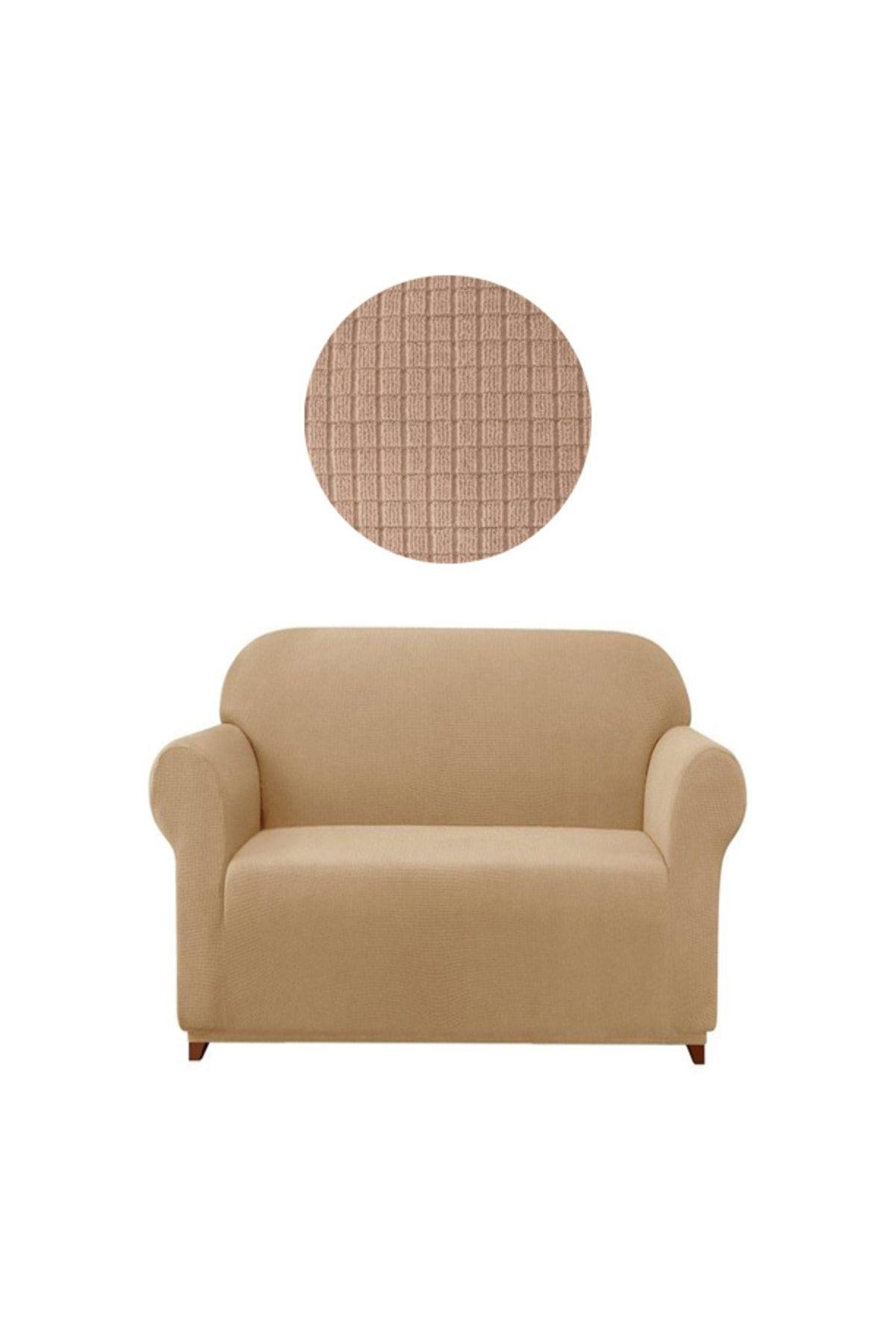 Likrali Koltuk, Kanepe, Çekyat Örtüsü 2 Kişilik Koltuk Örtüsü Lastikli, Pitikare Desen