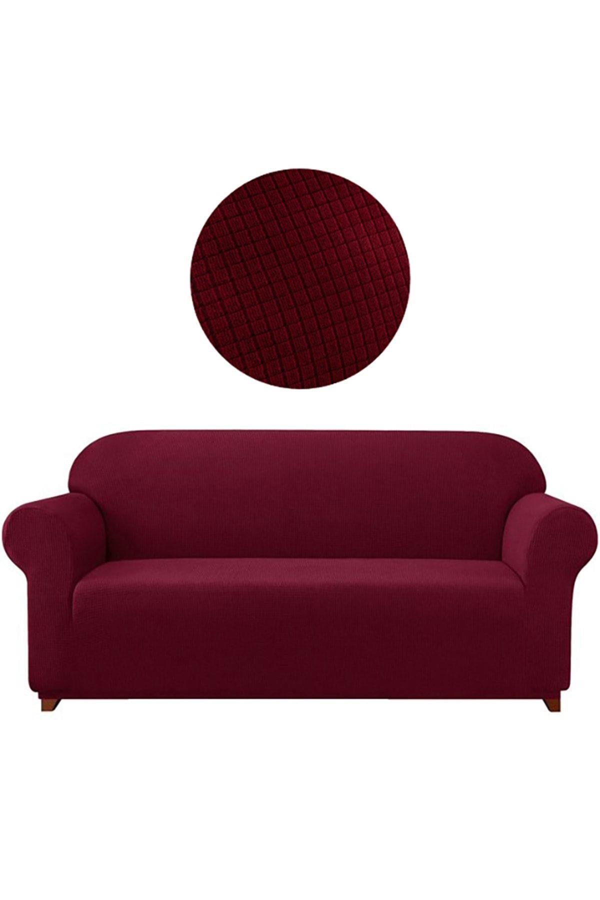 Likrali Koltuk, Kanepe, Çekyat Örtüsü 3 Kişilik Koltuk Örtüsü Lastikli, Pitikare Desen