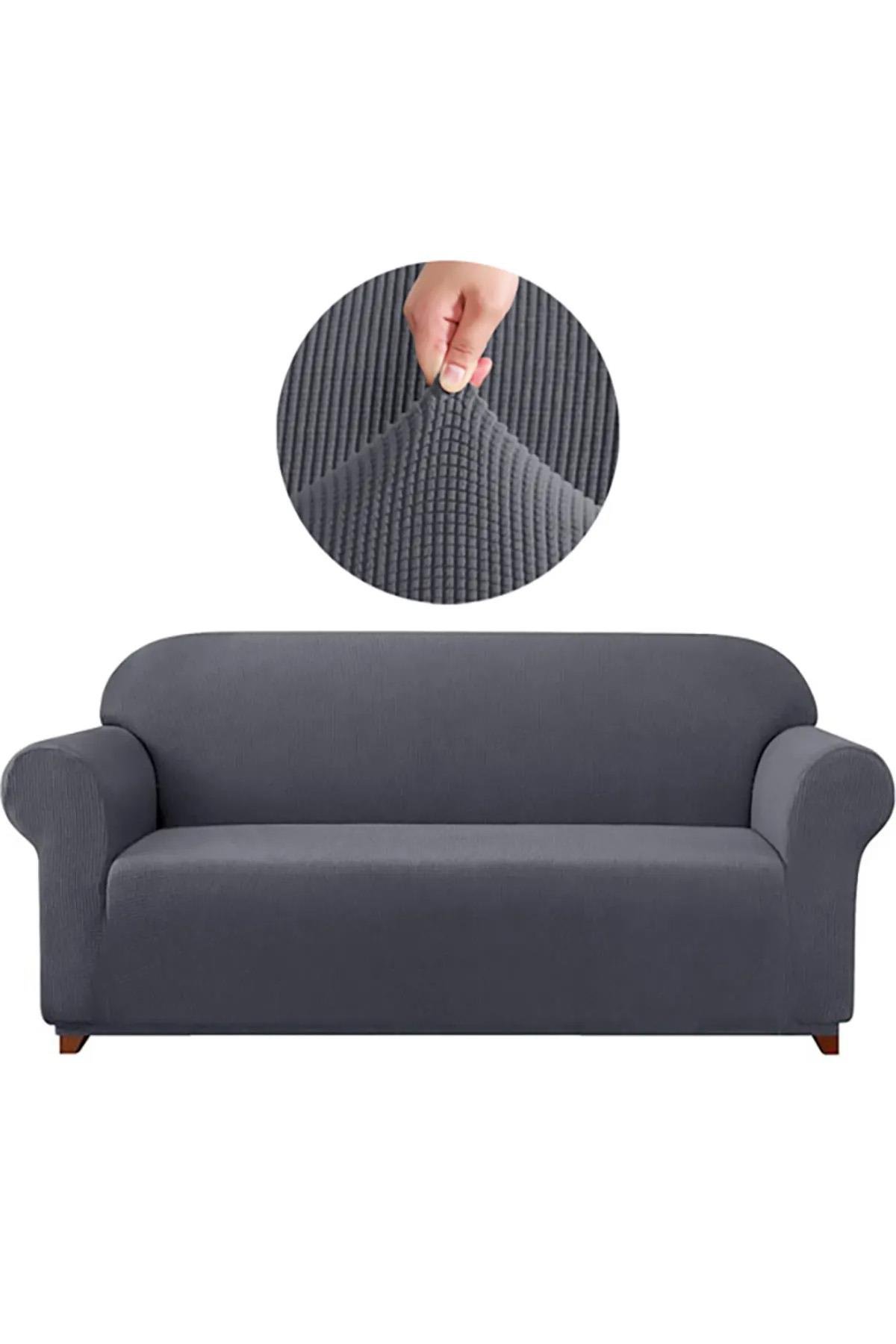 Likrali Koltuk, Kanepe, Çekyat Örtüsü 3 Kişilik Koltuk Örtüsü Lastikli, Pitikare Desen