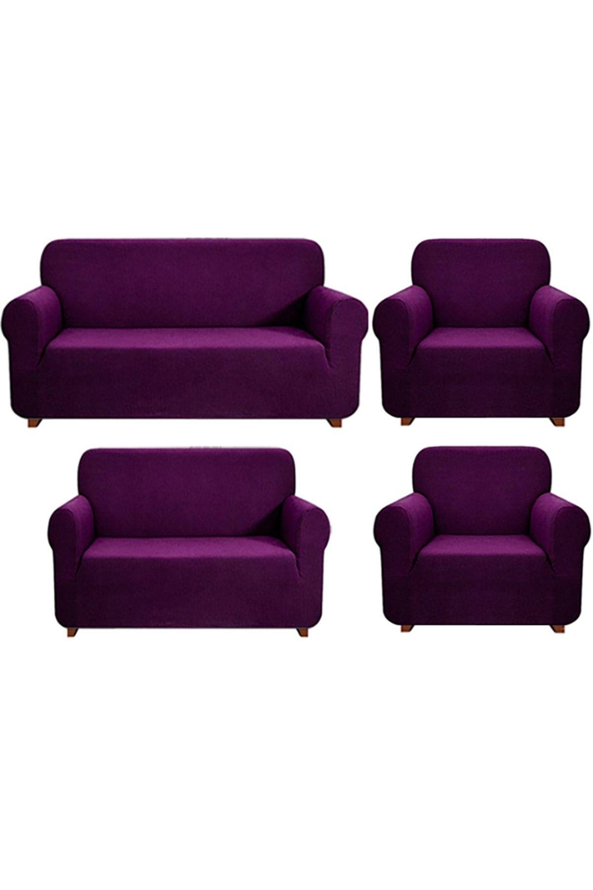 Likrali Koltuk, Kanepe, Çekyat Örtüsü Lastikli, Pitikare Desen3+2+1+1