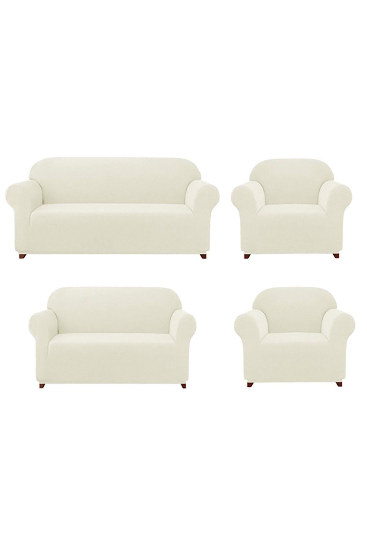 Likrali Koltuk, Kanepe, Çekyat Örtüsü Lastikli, Pitikare Desen3+2+1+1