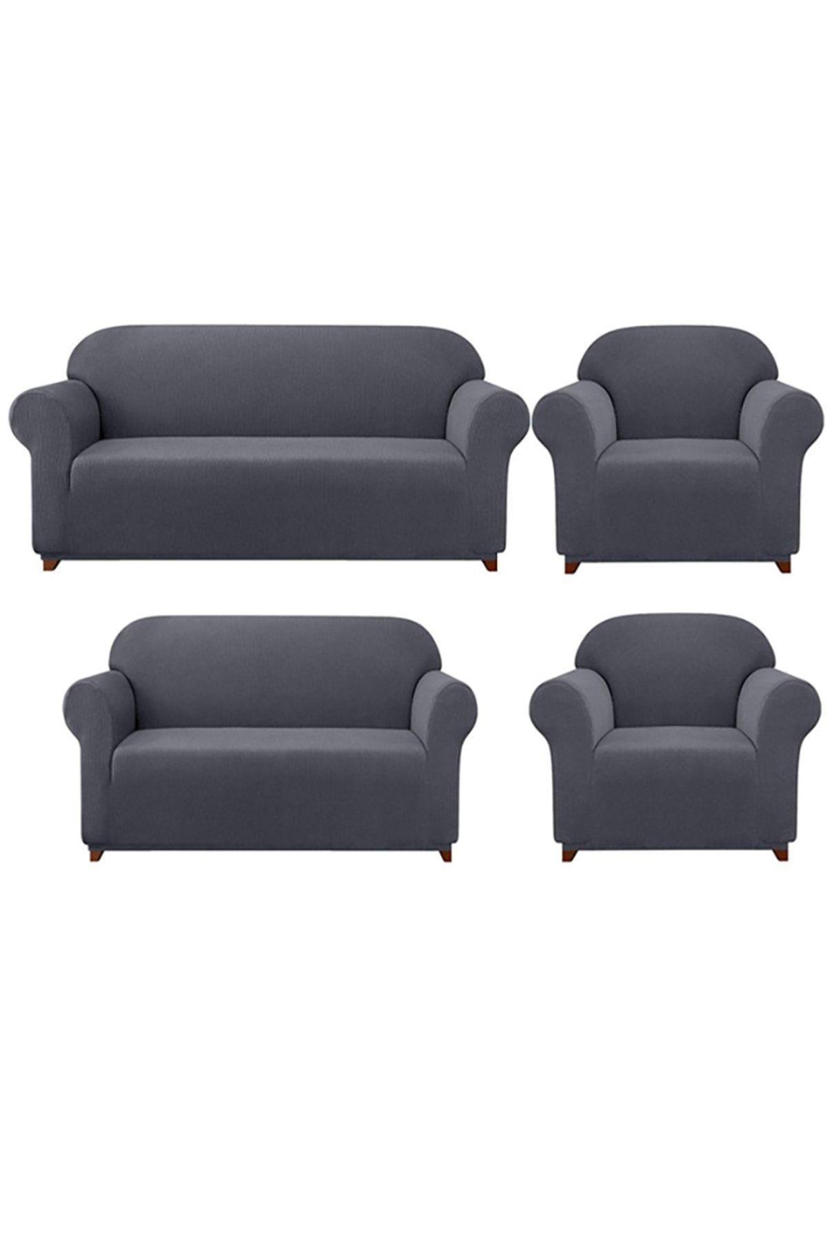 Likrali Koltuk, Kanepe, Çekyat Örtüsü Lastikli, Pitikare Desen3+3+1+1 takım