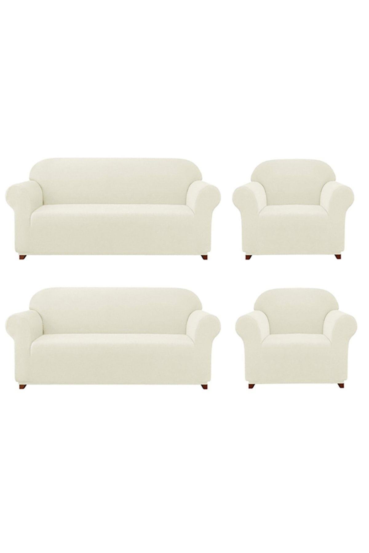 Likrali Koltuk, Kanepe, Çekyat Örtüsü Lastikli, Pitikare Desen3+3+1+1