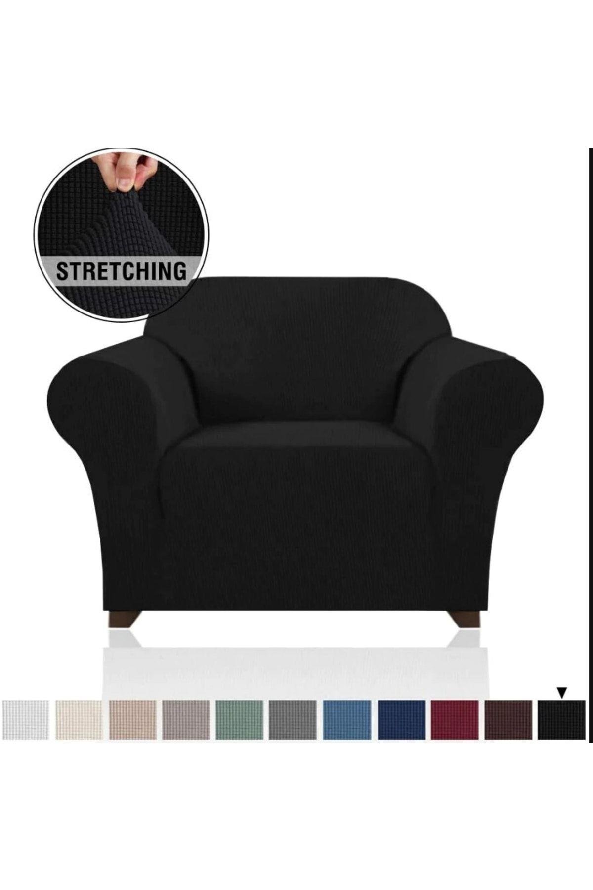 Likrali Koltuk, Kanepe, Çekyat Örtüsü Tek Kişilik Berjer Örtüsü Lastikli