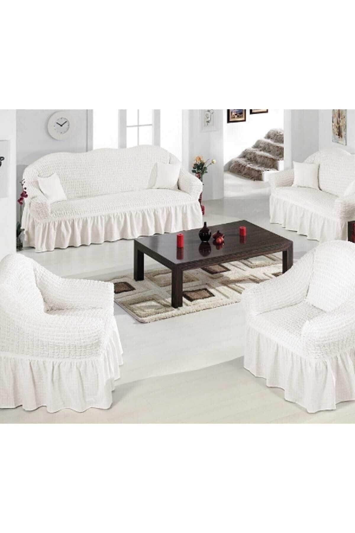 Yakut Maksi Bürümcük Oturma Grubu - Gri, Kahve, Pudra, Sarı, Cappucino Stokta