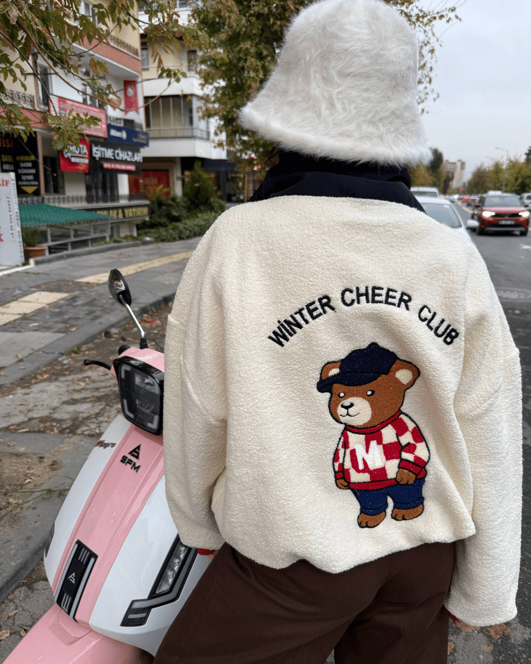 Teddy Punch İşleme Sweatshirt