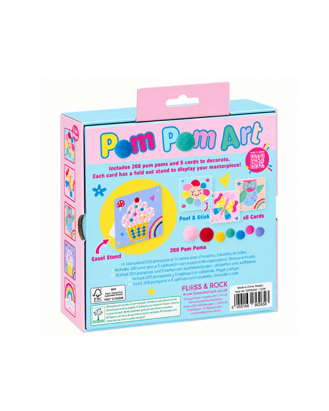 Floss and Rock Pompom El Sanatı Seti / Rainbow Fairy