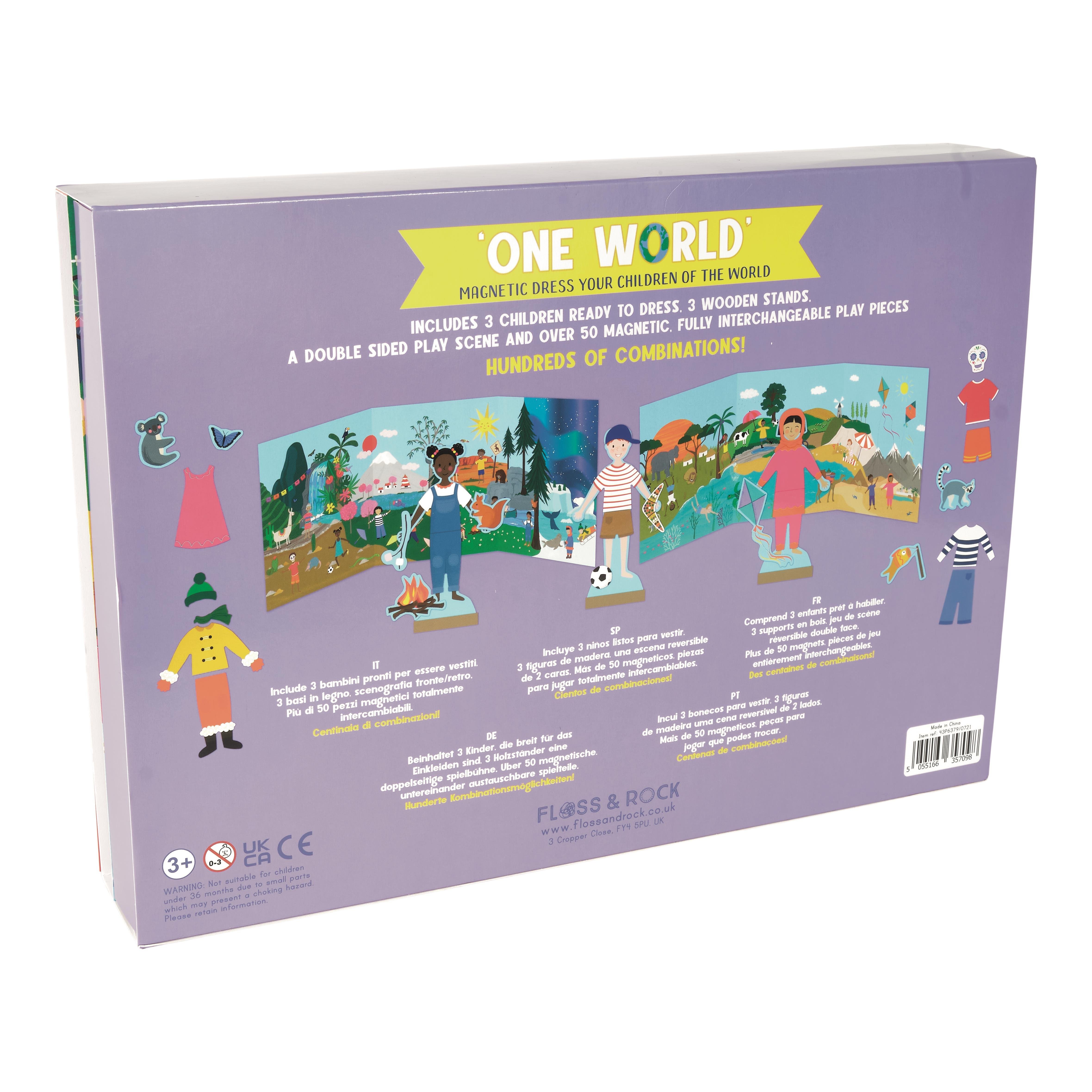 FLOSS & ROCK Mıknatıslı Giydirme Setleri/One World