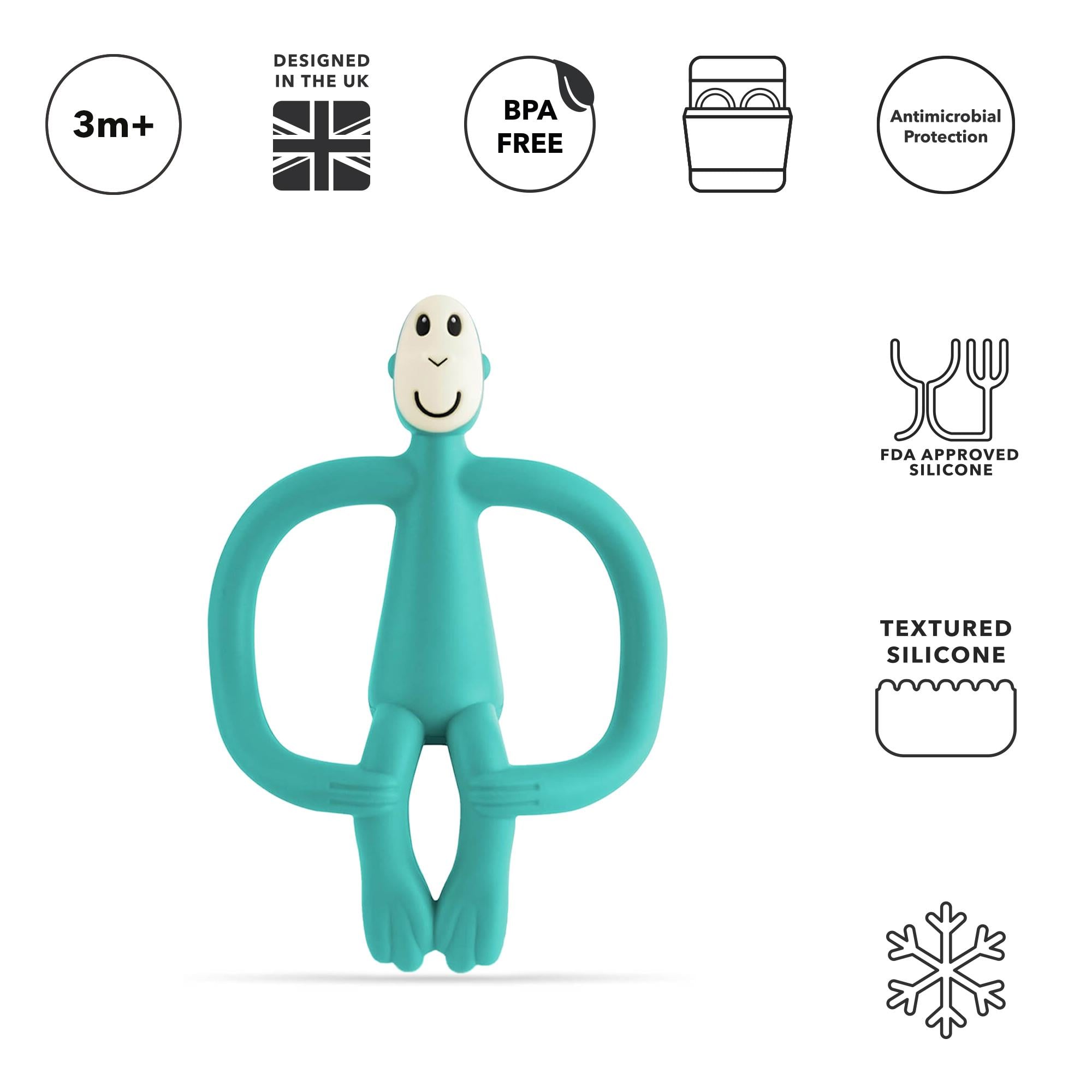 Matchstick Monkey  Silikon Diş Kaşıyıcı/ Monkey (Turkuaz)
