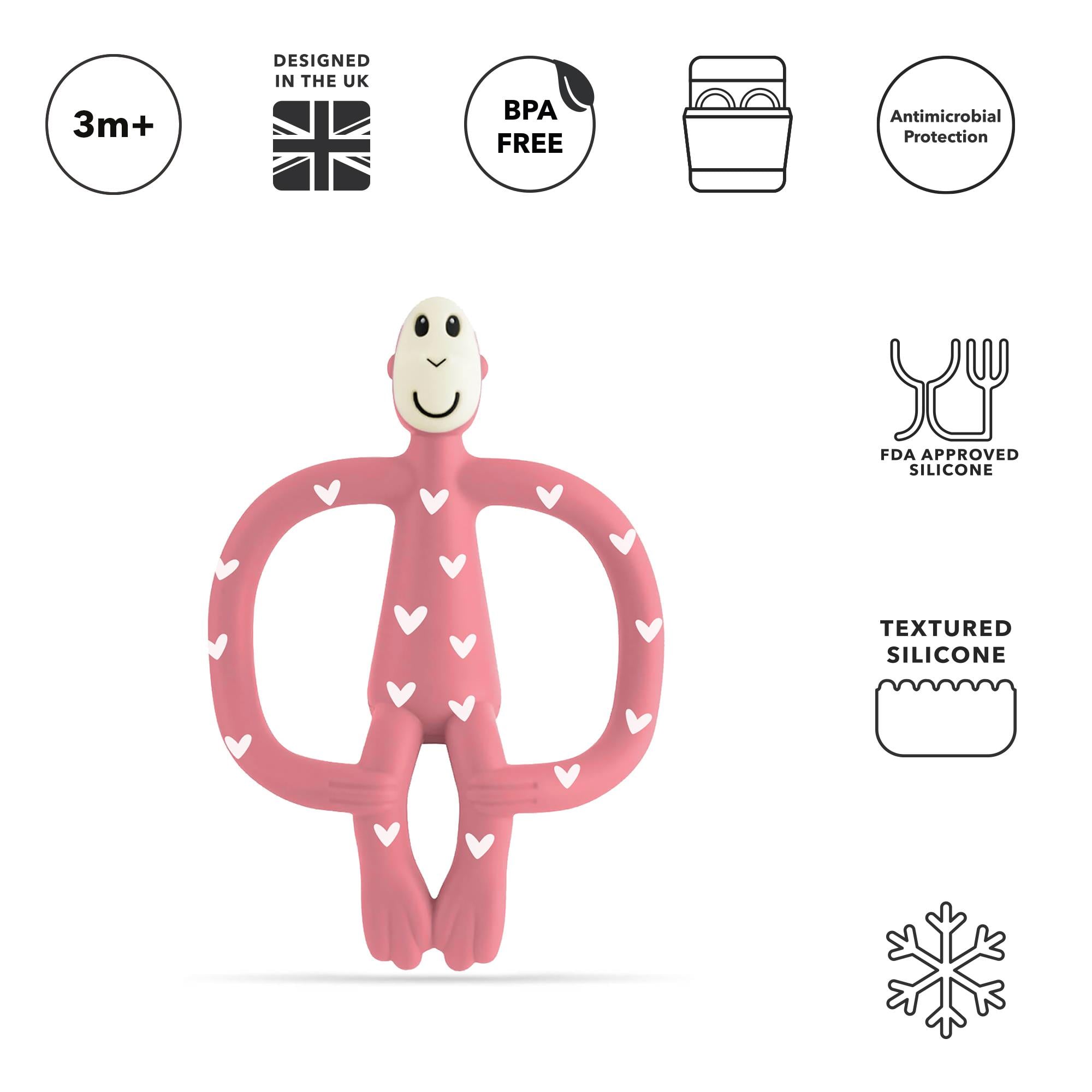 Matchstick Monkey Silikon Diş Kaşıyıcı / Monkey (Heart) * Limited Edition
