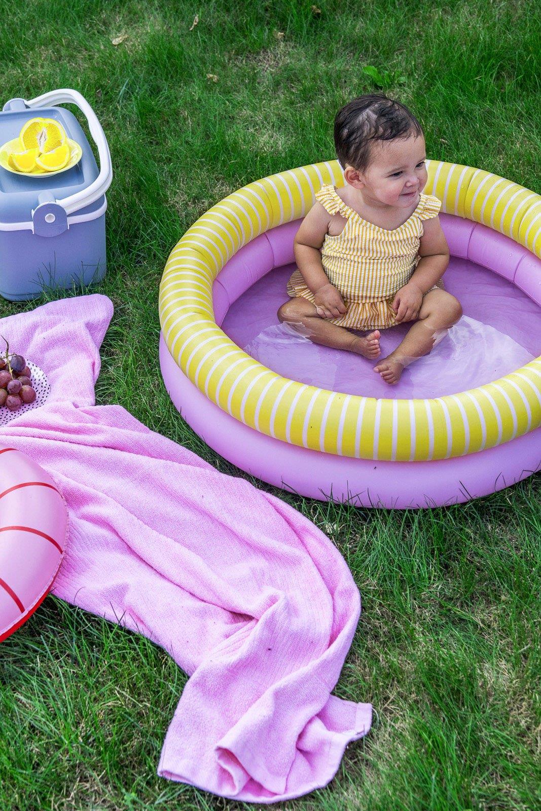 Quut Dippy Şişme Çocuk Yüzme Havuzu / Çap 80 / Banana Pink