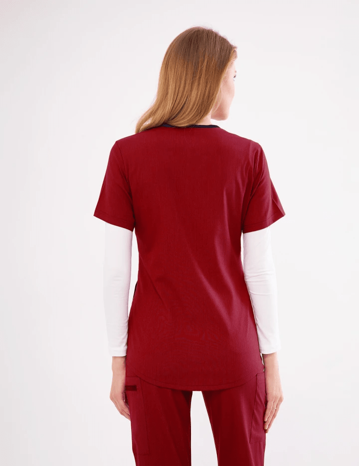 Bordo Agape T1 Scrubs Üst