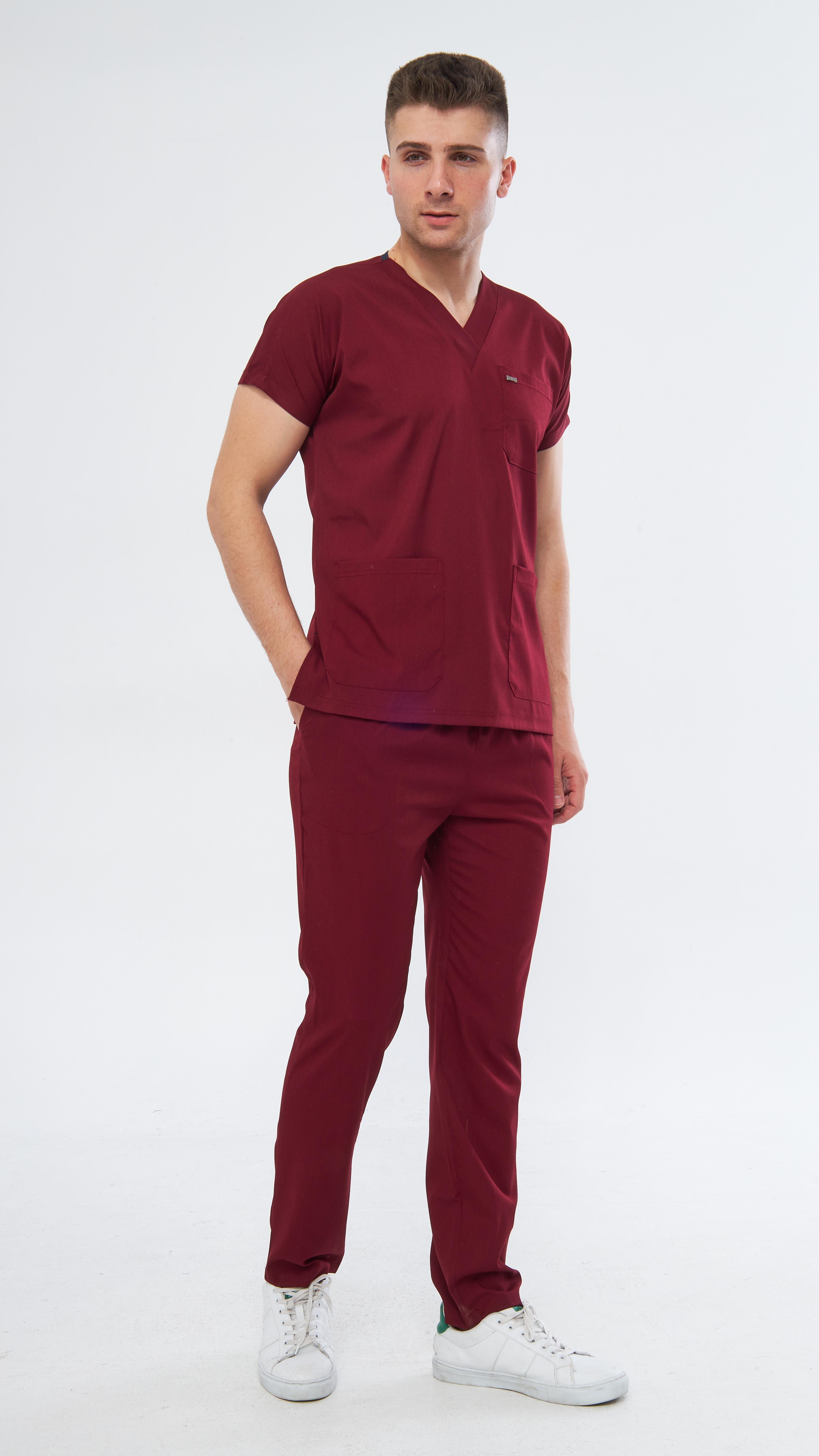 Bordo Greys Likralı Scrubs TakımTıpmod | Scrubs, Hemşire Forması ve Sabo Terlikte Güvenilir AdresErkek Scrubs Takım