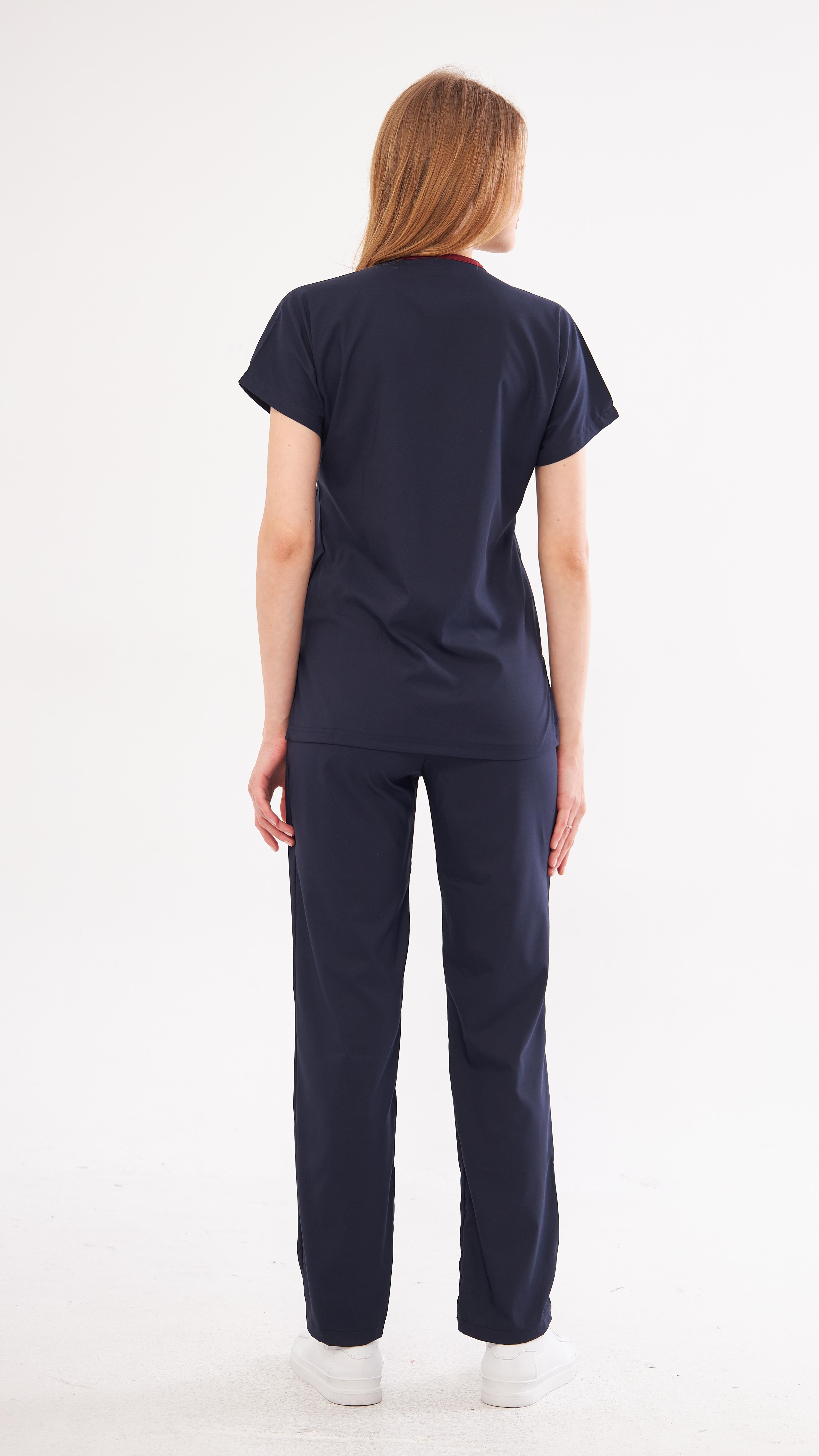 Lacivert Greys Scrubs Takım