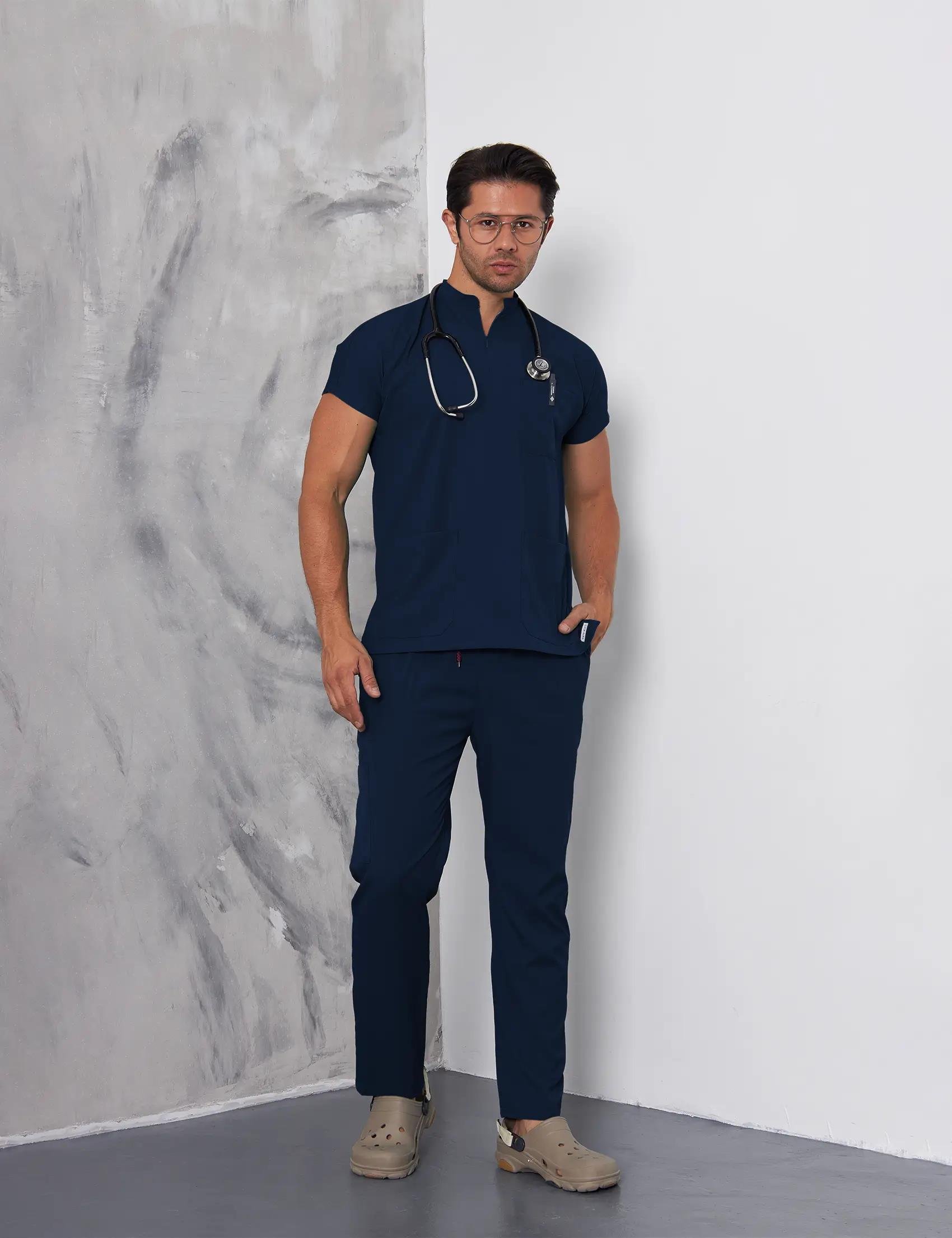 Lacivert Scrubs Takım