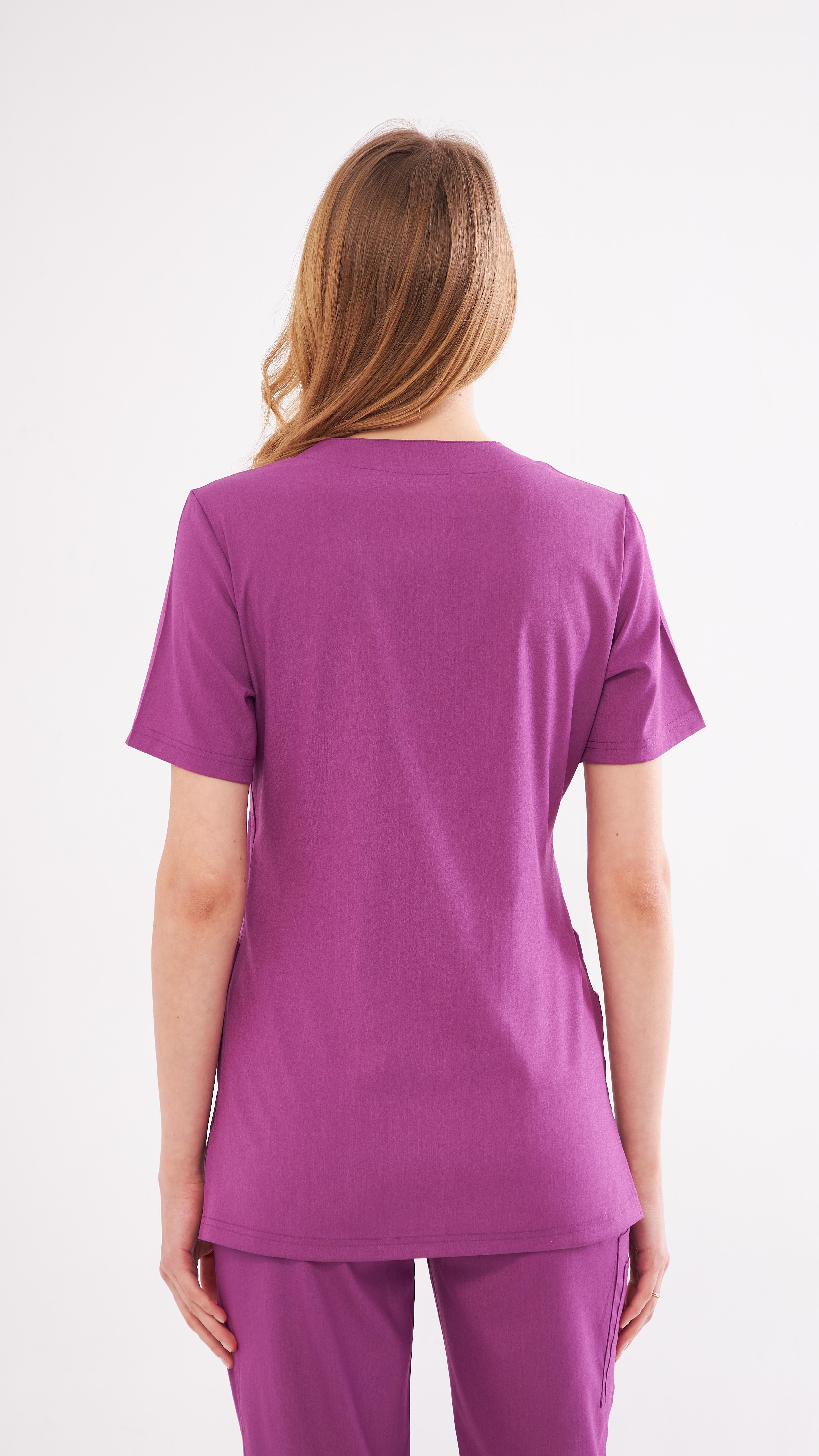 Mor Lyra Premium Scrubs Takım