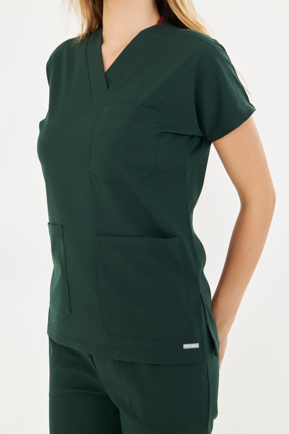 Ördek Başı Yeşili  Likralı Greys Scrubs TakımTıpmod | Scrubs, Hemşire Forması ve Sabo Terlikte Güvenilir AdresKadın Scrubs Takım