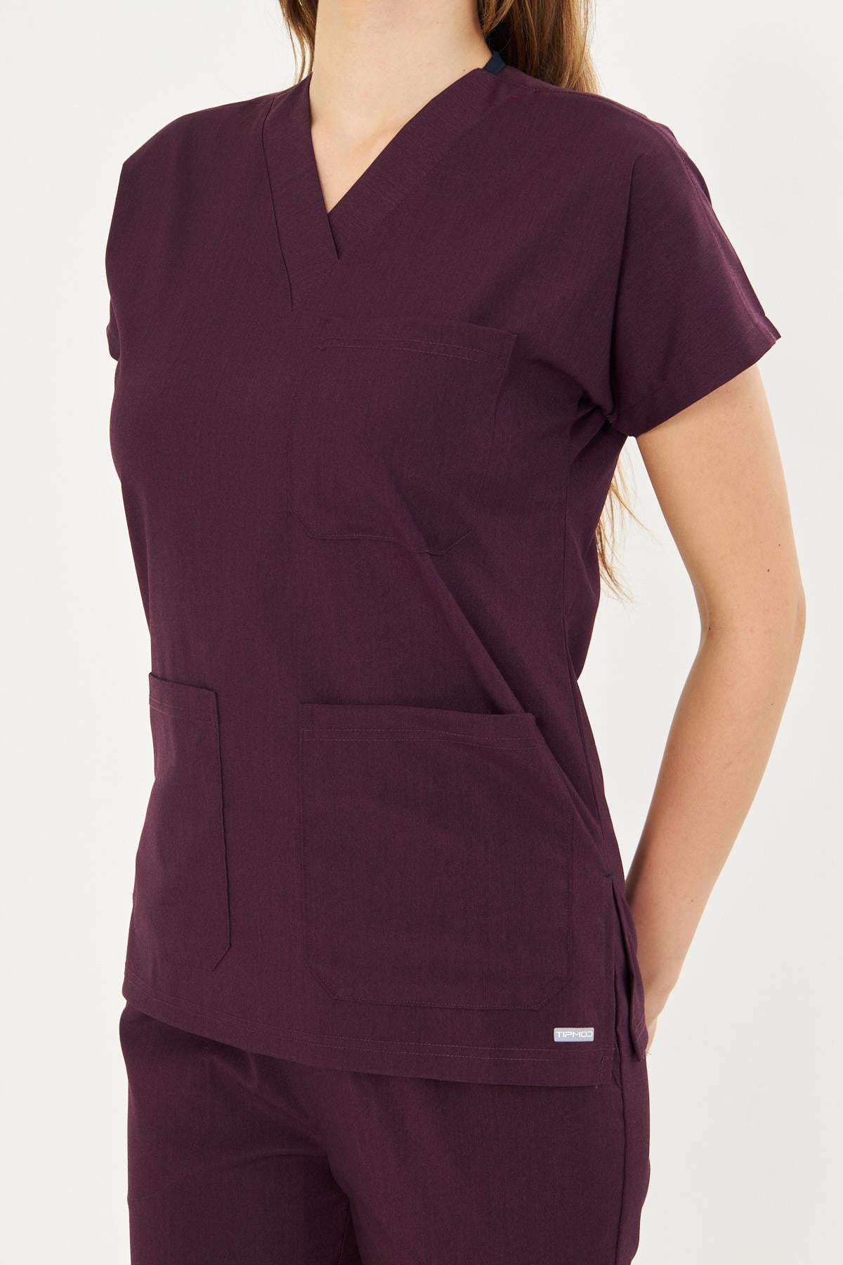 Patlıcan Moru Likralı Greys Scrubs TakımTıpmod | Scrubs, Hemşire Forması ve Sabo Terlikte Güvenilir AdresKadın Scrubs Takım