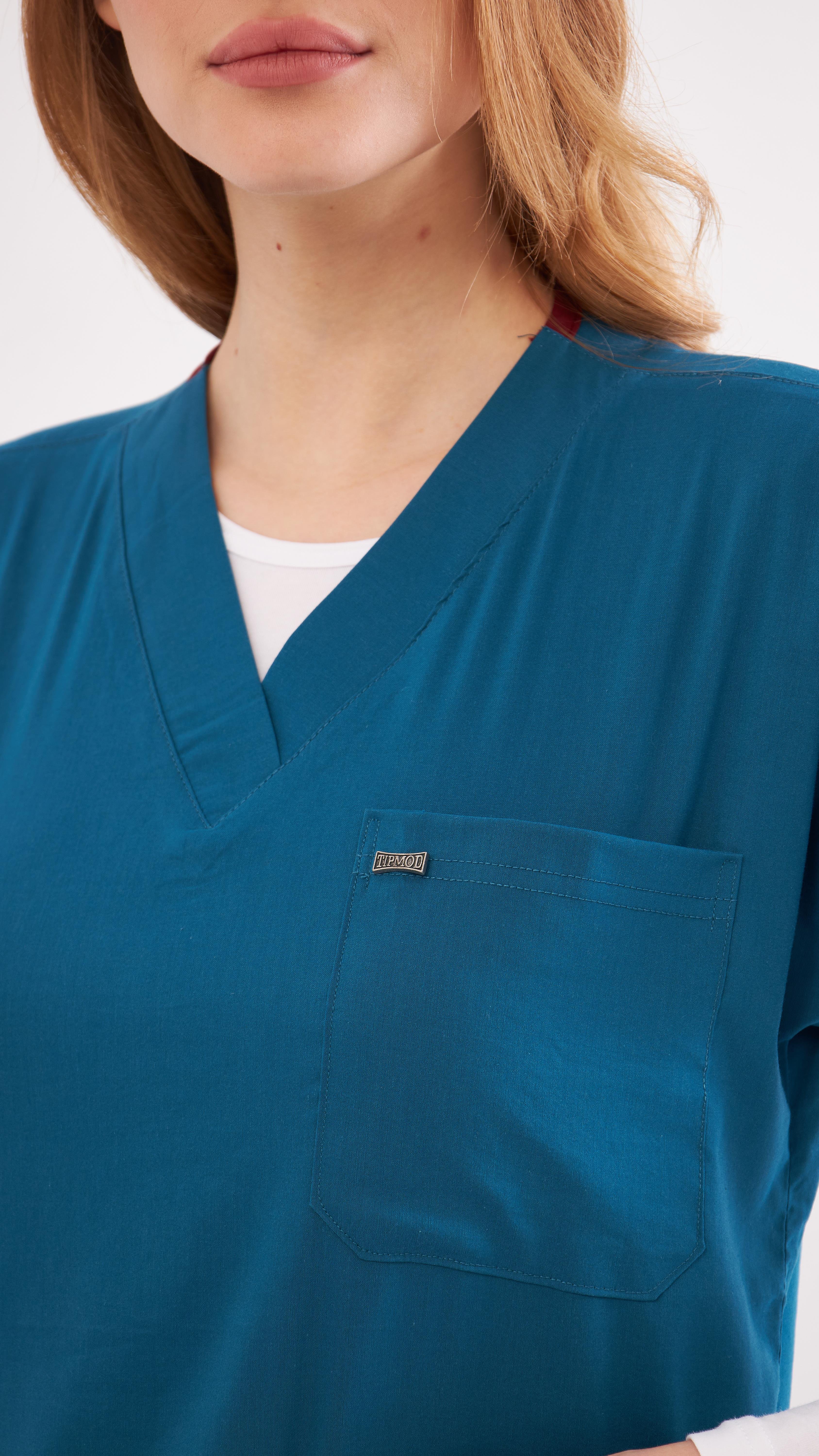 Petrol Yeşili Greys Scrubs Takım
