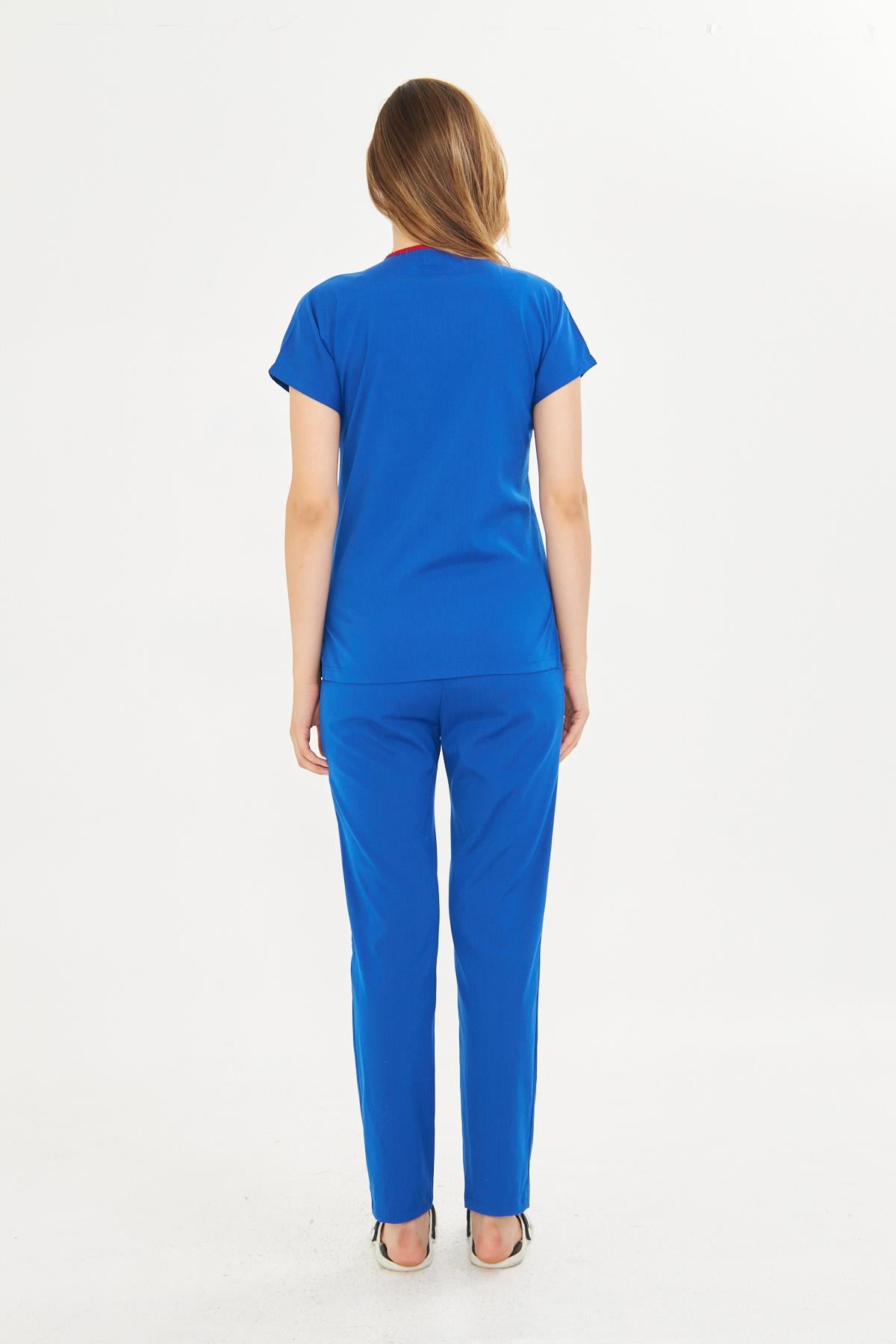 Saks Mavi  Likralı Greys Scrubs TakımTıpmod | Scrubs, Hemşire Forması ve Sabo Terlikte Güvenilir AdresKadın Scrubs Takım