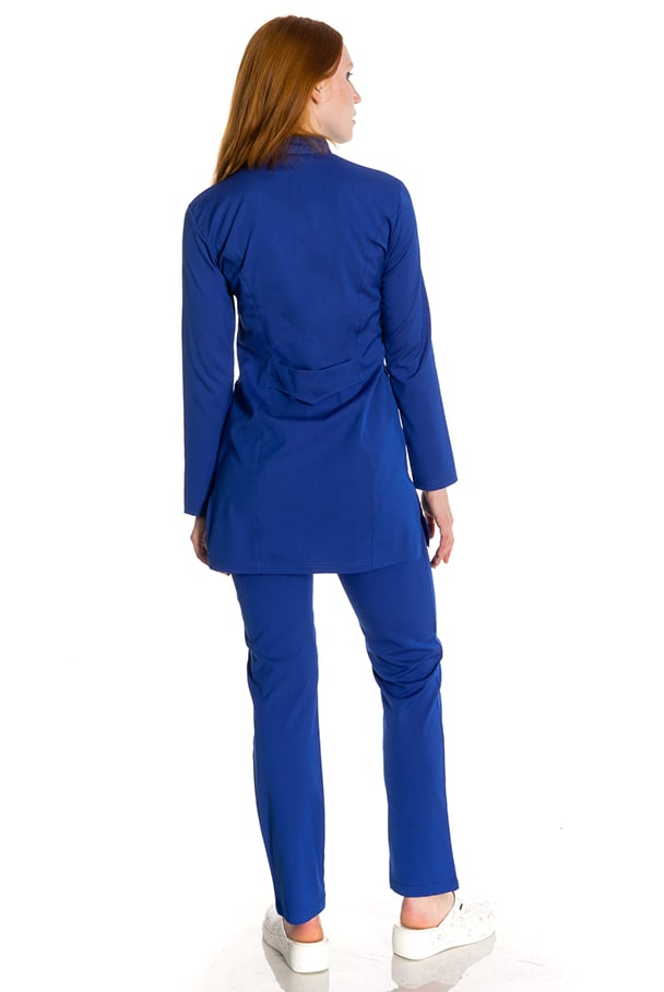 Saks Mavi Tesettür Scrubs Takım