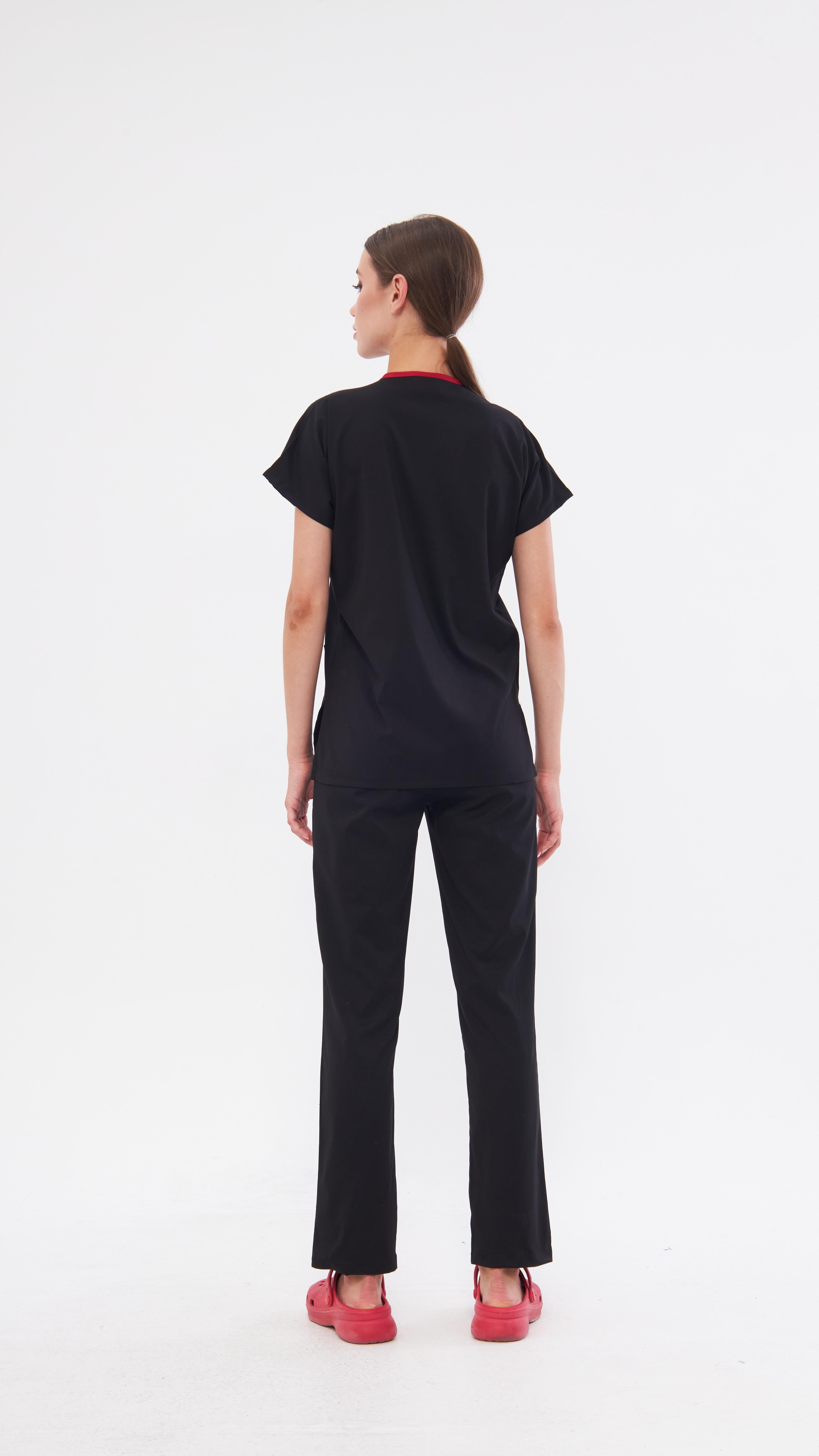 Siyah Greys Scrubs Takım