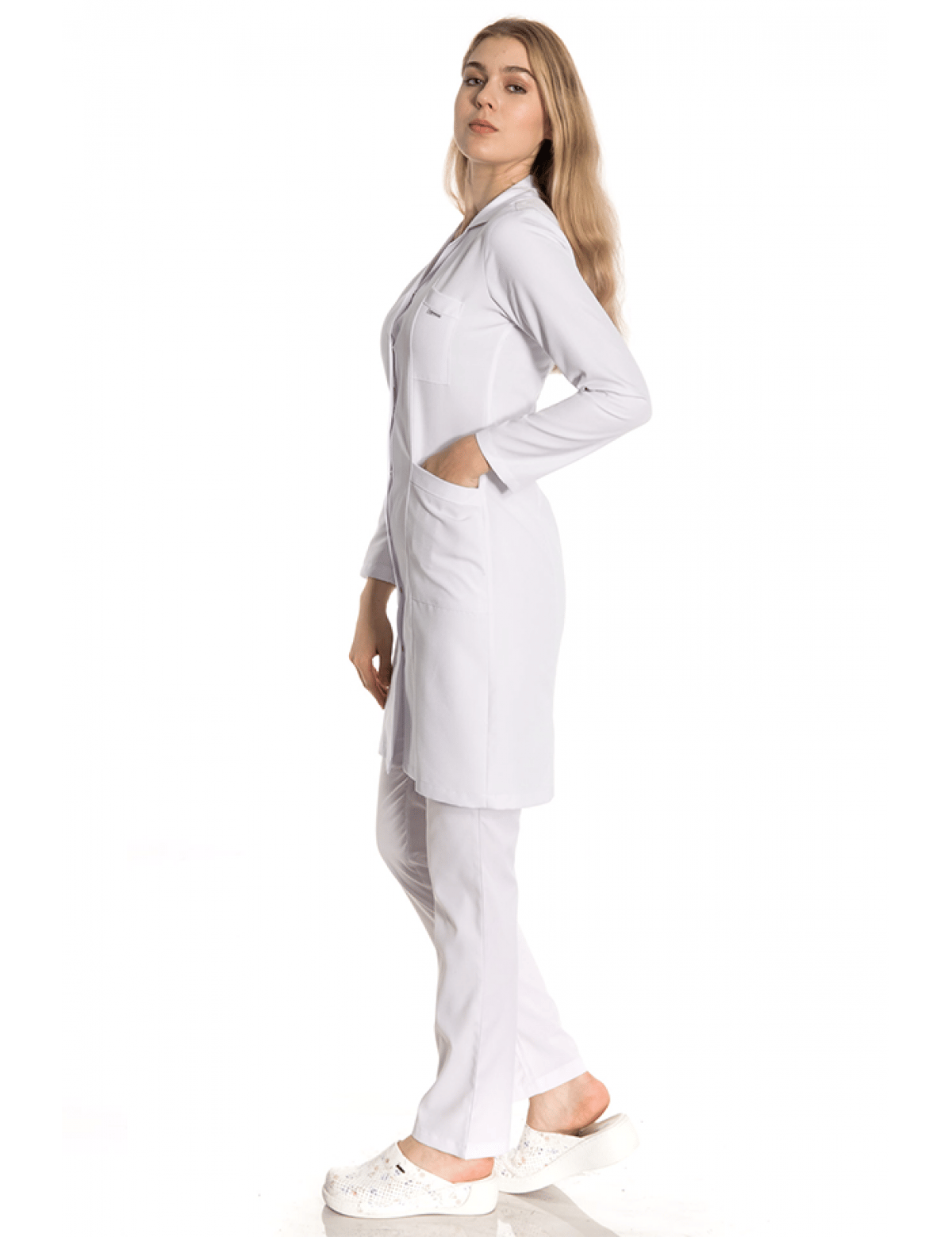 Uzun Boy Ceket Yaka Doktor Önlüğü