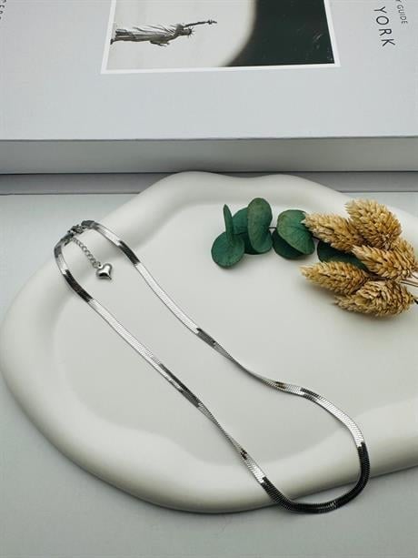 4 mm İtalyan  Çelik Kolye 45 cm  (Gümüş) 0106219-01